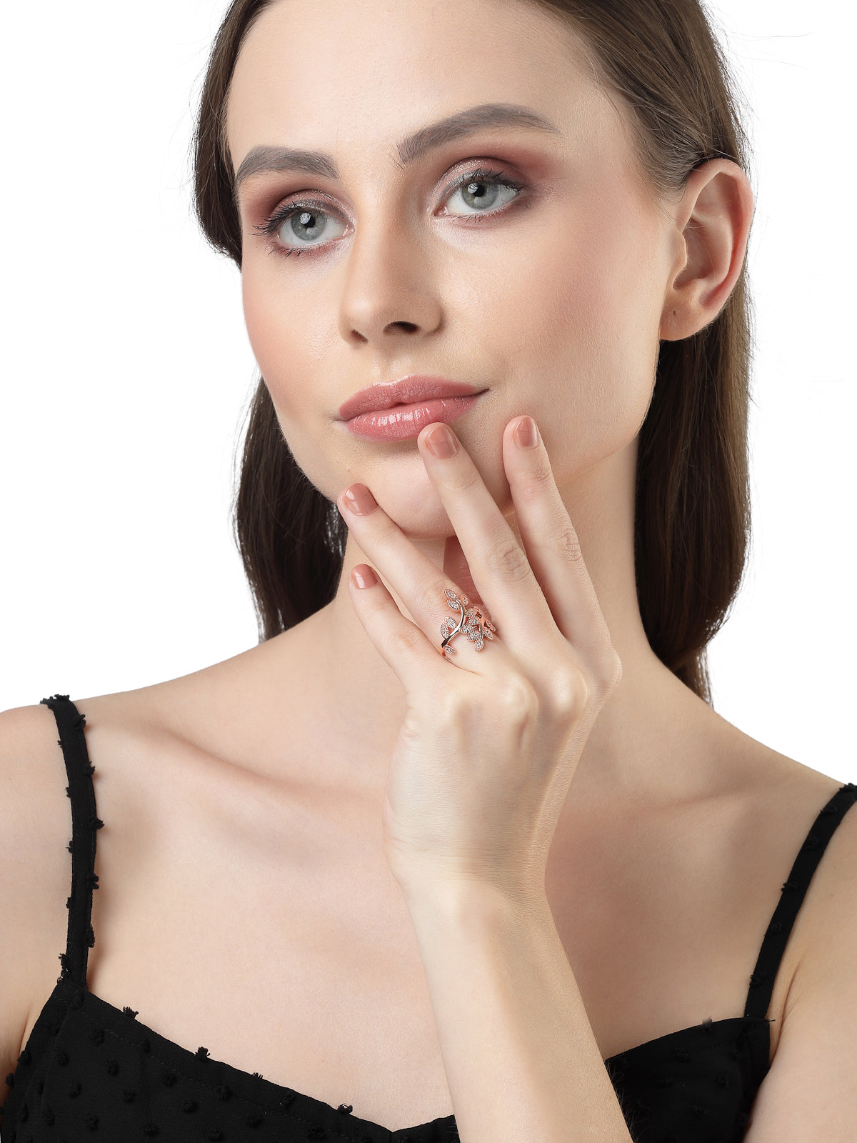 Scintillare by Sukkhi Attractive Rhodium Plated With American Diamond Stones Studded Queen Crown Finger Ring for Women & Girls|LR106713