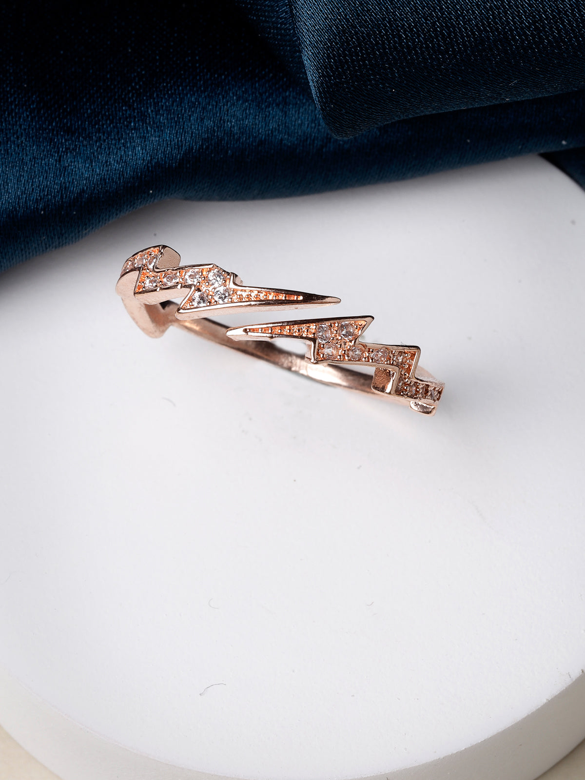 Scintillare by Sukkhi Attractive Rhodium Plated With American Diamond Stones Studded Queen Crown Finger Ring for Women & Girls|LR106713