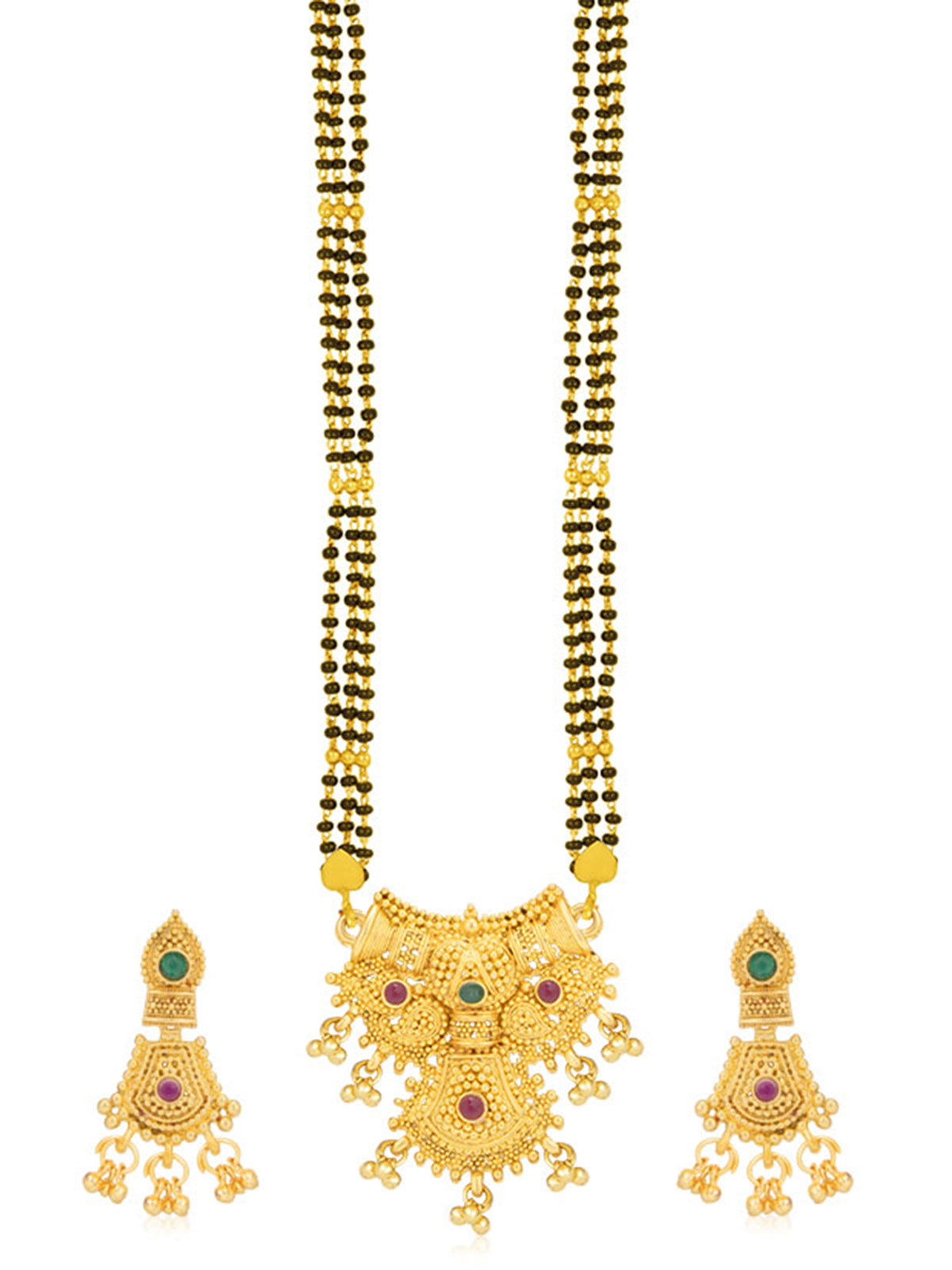 Sukkhi Delightful Gold Plated Mangalsutra Set for Women MS101055