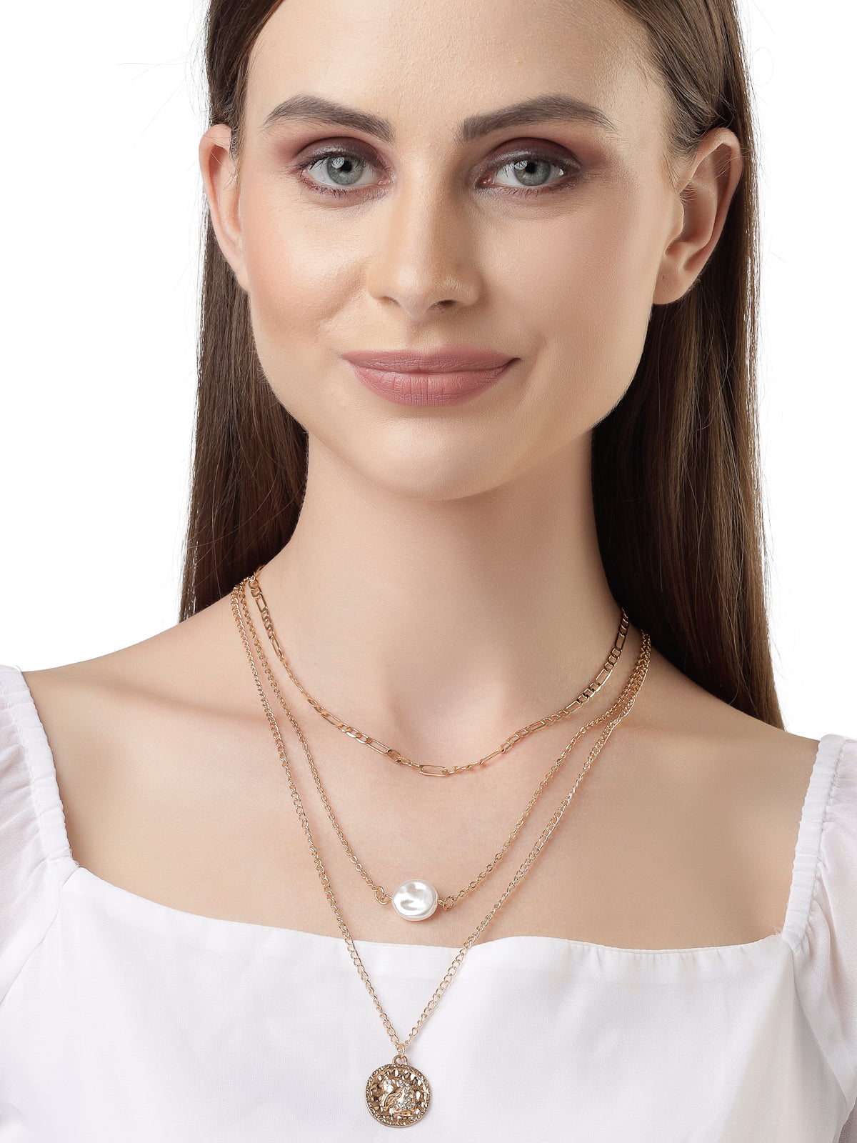 Scintillare by Sukkhi Lovely Gold Plated Metal Chain Pendant Necklace for Women & Girls |Birthday Gift for Girls And Women Anniversary Gift for Wife| Gifts Collection|N106580