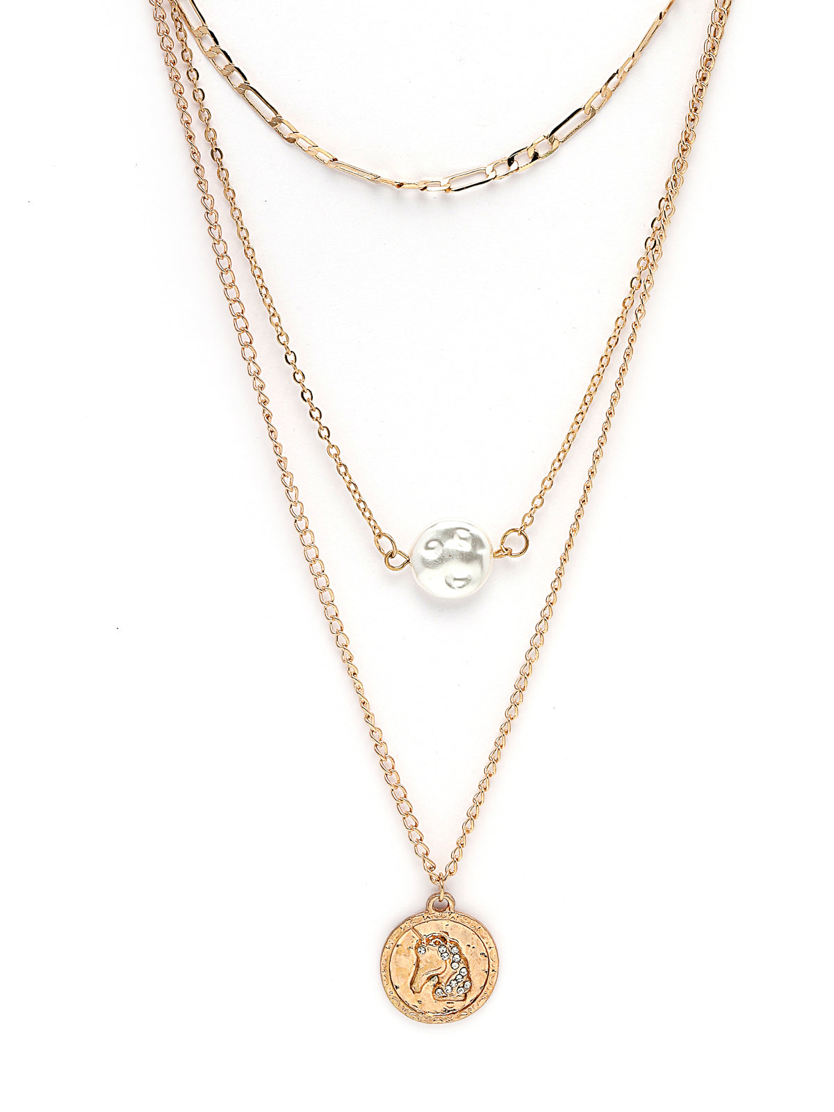 Scintillare by Sukkhi Charming Gold Plated Multilayered Pendant Necklace for Women & Girls |Birthday Gift for Girls And Women Anniversary Gift for Wife| Gifts Collection|N106583