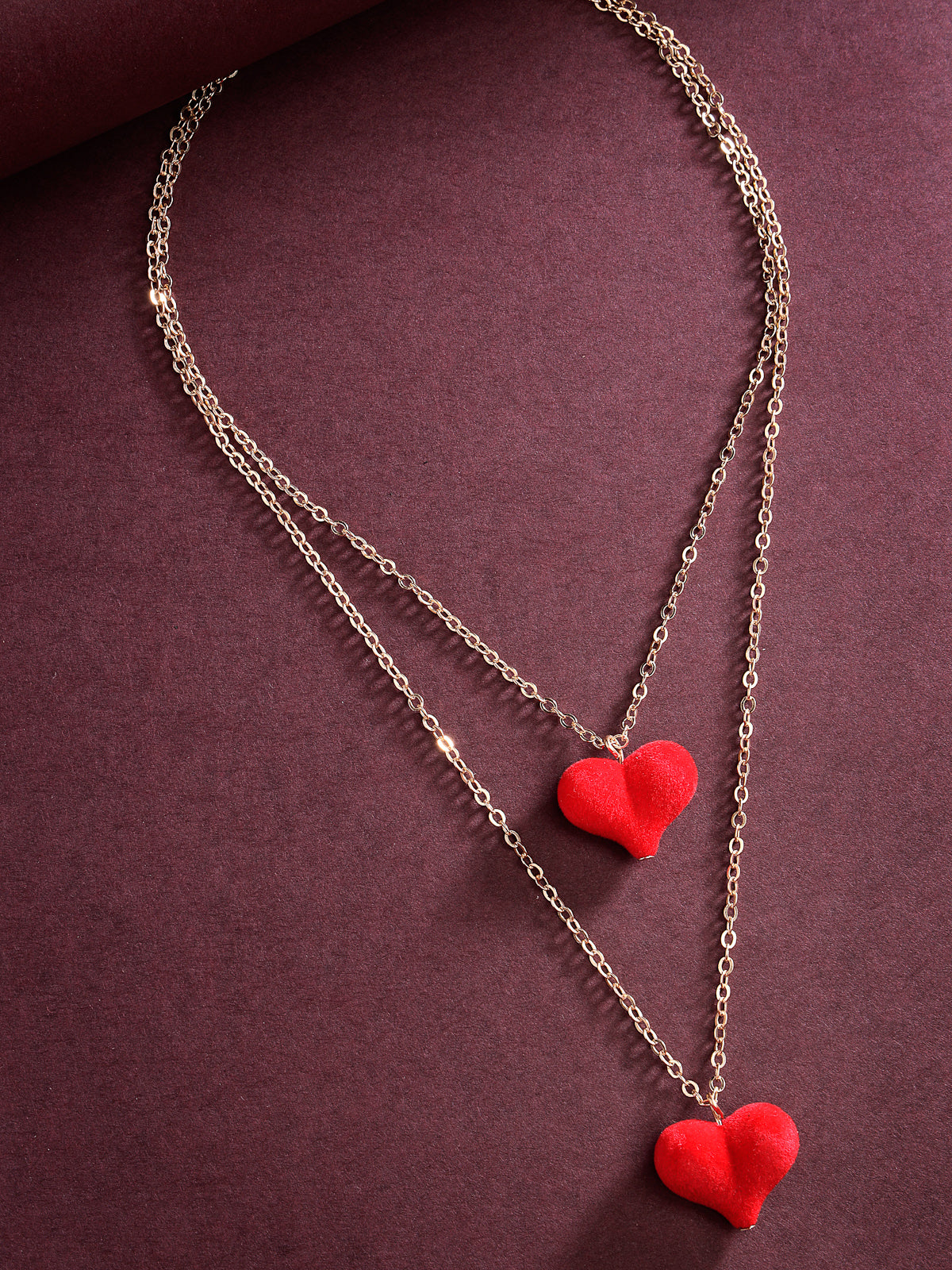 Scintillare by Sukkhi Charming Heart Shaped Multilayer Gold Plated Chain Pendant Necklace for Women & Girls |Birthday Gift for Girls And Women Anniversary Gift for Wife|Valentine Day Gifts|N106589