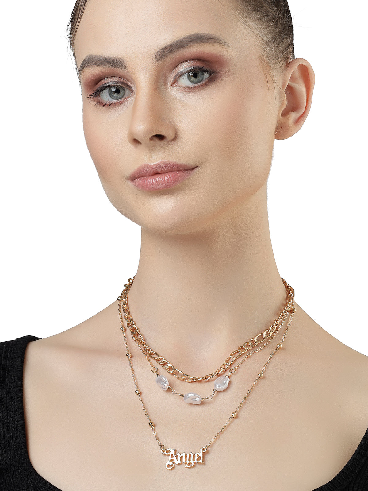 Scintillare by Sukkhi Attractive Stylish Multilayer Gold Plated Chain Pendant Necklace for Women & Girls |Birthday Gift for Girls And Women Anniversary Gift for Wife| Gifts Collection|N106591