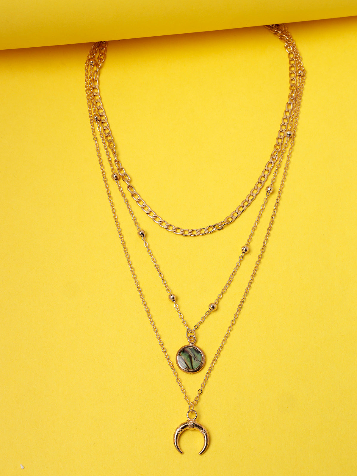 Scintillare by Sukkhi Pretty Beautiful Gold Plated Multilayered Pendant Necklace for Women & Girls |Birthday Gift for Girls And Women Anniversary Gift for Wife| Gifts Collection|N106595