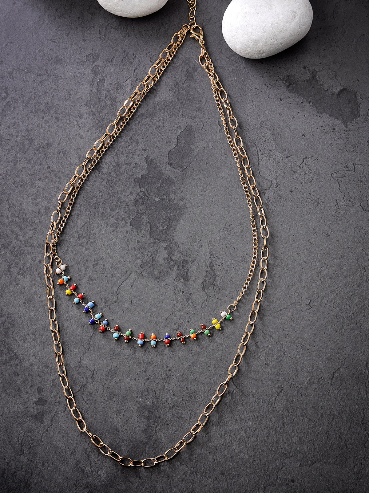 Scintillare by Sukkhi Eye-Catchy Multicolor 2 Layered Gold Plated Choker Necklace for Women & Girls |Birthday Gift for Girls And Women Anniversary Gift for Wife| Gifts Collection|N106597