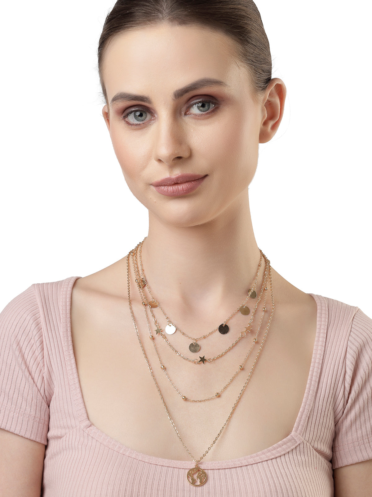 Scintillare by Sukkhi Western Style Rhodium Plated Silver Heart Lock Pendant Necklace for Women & Girls | Birthday Gift for Girls And Women Anniversary Gift for Wife| Gifts Collection|N106613