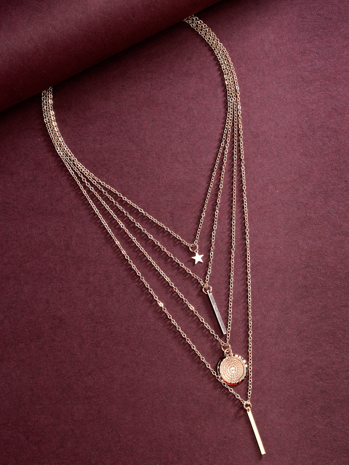 Scintillare by Sukkhi Lavish Light Weight Fashionable Gold Plated Multilayered Pendant Necklace for Women & Girls |Birthday Gift for Girls And Women Anniversary Gift for Wife| Gifts Collection|N106617