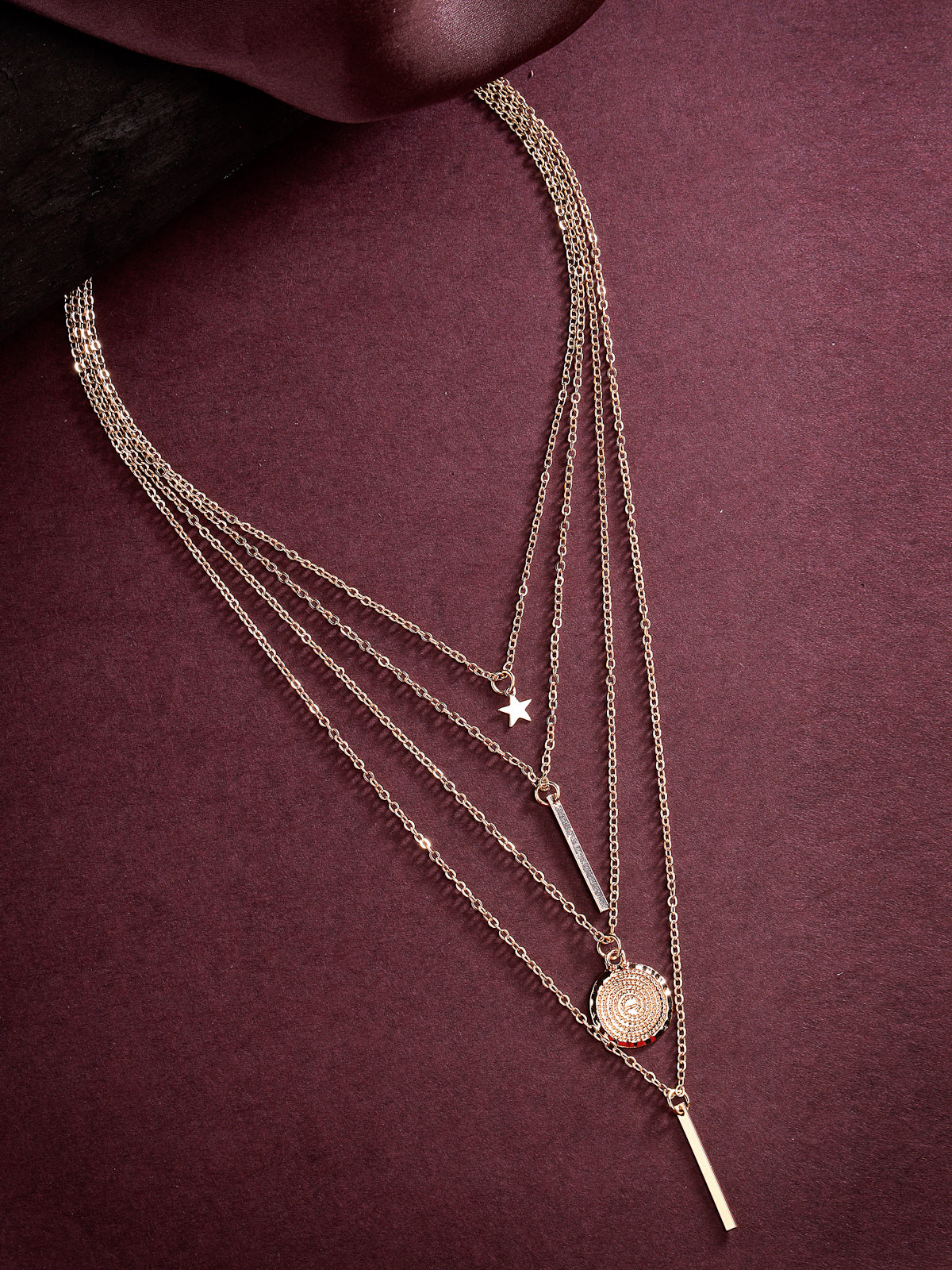 Scintillare by Sukkhi Beautiful Multistyle Gold Plated 3 Layered Butterfly Moon Pendant Necklace for Women & Girls |Birthday Gift for Girls And Women Anniversary Gift for Wife| Gifts|N106618