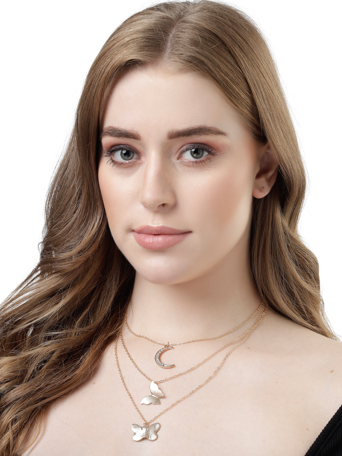 Scintillare by Sukkhi Stylish Multilayer Gold Plated Chain Pendant Necklace for Women & Girls |Birthday Gift for Girls And Women Anniversary Gift for Wife| Gifts Collection|N106623