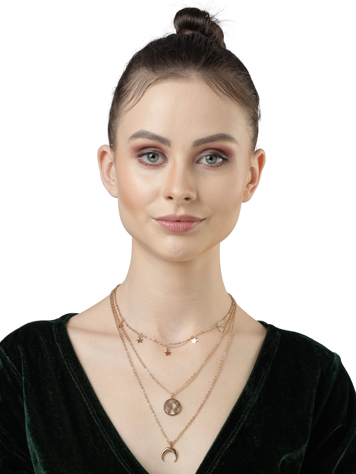 Scintillare by Sukkhi Latest Multilayered Non-Precious Metal Gold Plated Pendant Necklace for Women & Girls |Birthday Gift for Girls And Women Anniversary Gift for Wife| Gifts Collection|N106620