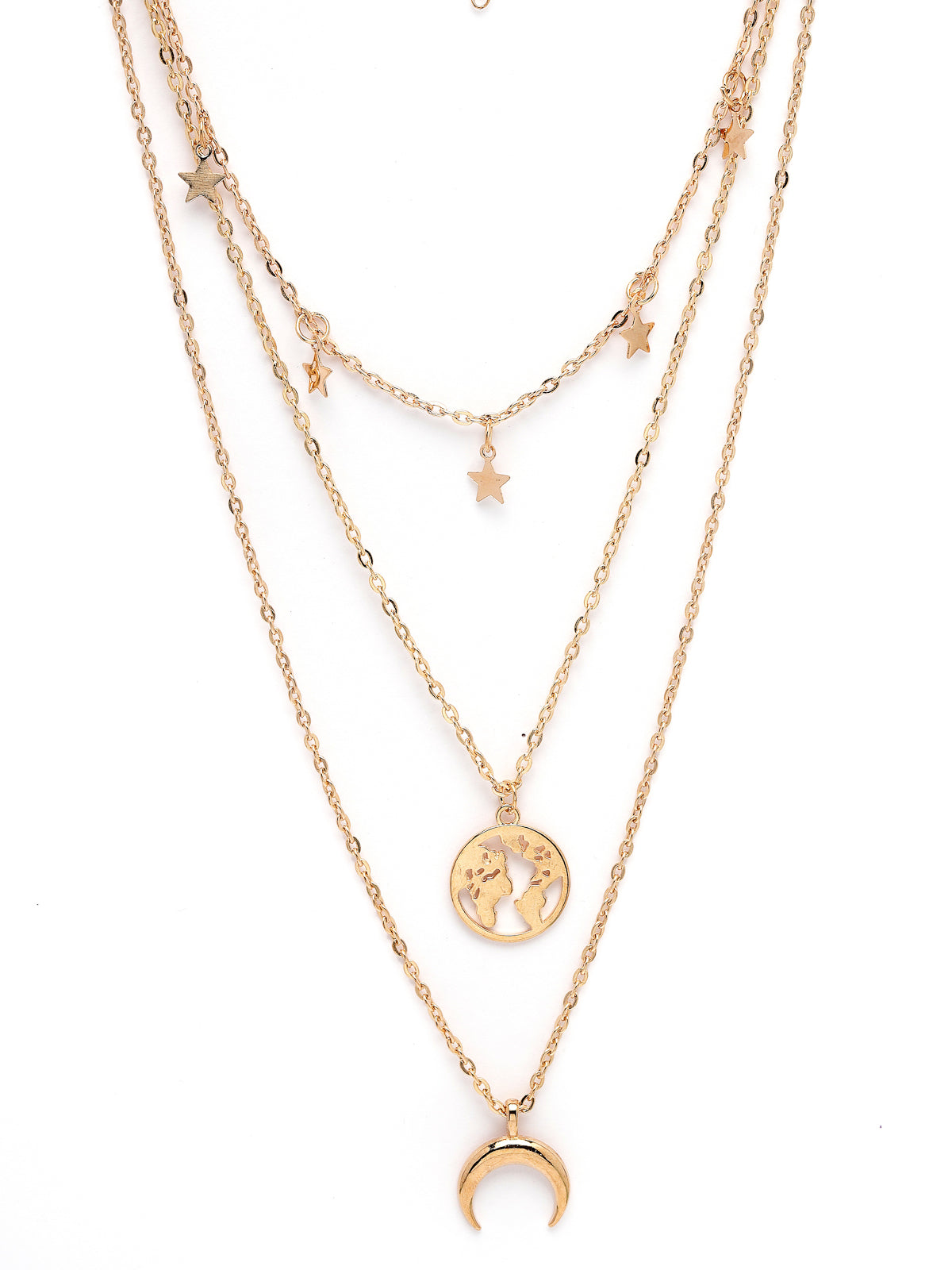 Scintillare by Sukkhi Stylish Multilayer Gold Plated Chain Pendant Necklace for Women & Girls |Birthday Gift for Girls And Women Anniversary Gift for Wife| Gifts Collection|N106623