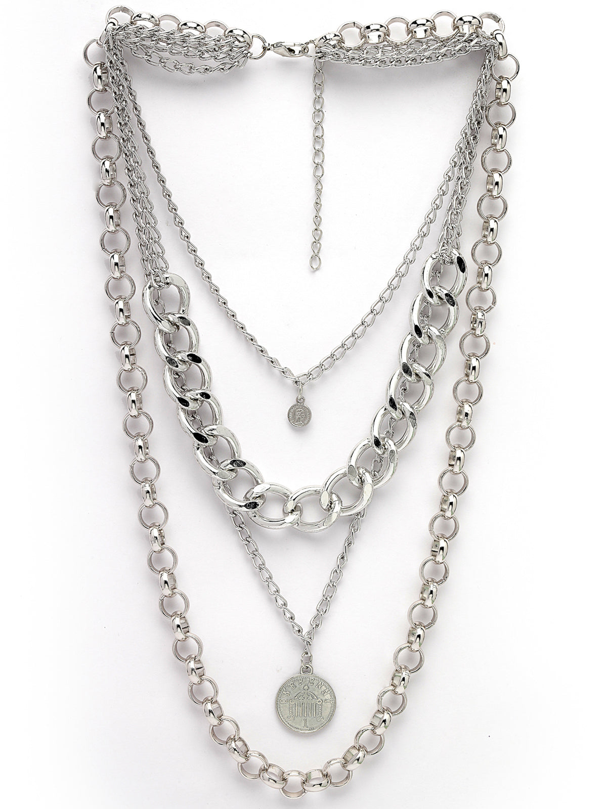 Scintillare by Sukkhi Iconic Fashionable Heart Multilayered Gold Plated Pendant Necklace for Women & Girls |Birthday Gift for Girls And Women Anniversary Gift for Wife| Valentine Day Gifts|N106729