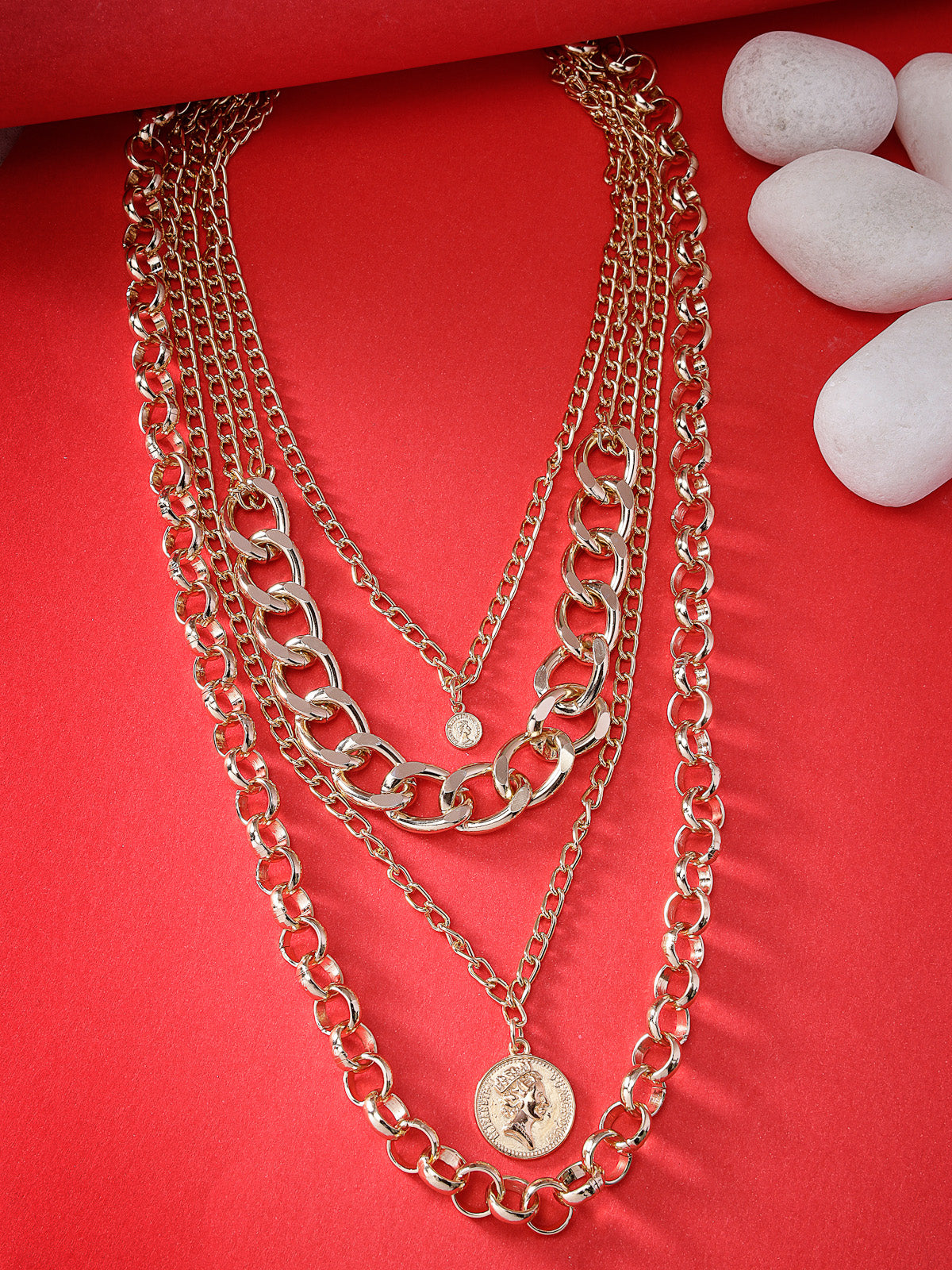 Scintillare by Sukkhi Eye-Catchy Gold Plated Multilayered Collarbone Necklace for Women & Girls |Birthday Gift for Girls And Women Anniversary Gift for Wife| Gifts Collection|N106727