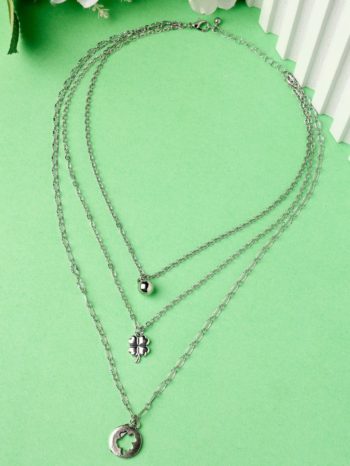 Scintillare by Sukkhi Iconic Rhodium Plated Multilayered Pendant Necklace for Women & Girls |Birthday Gift for Girls And Women Anniversary Gift for Wife| Gifts Collection|N106744