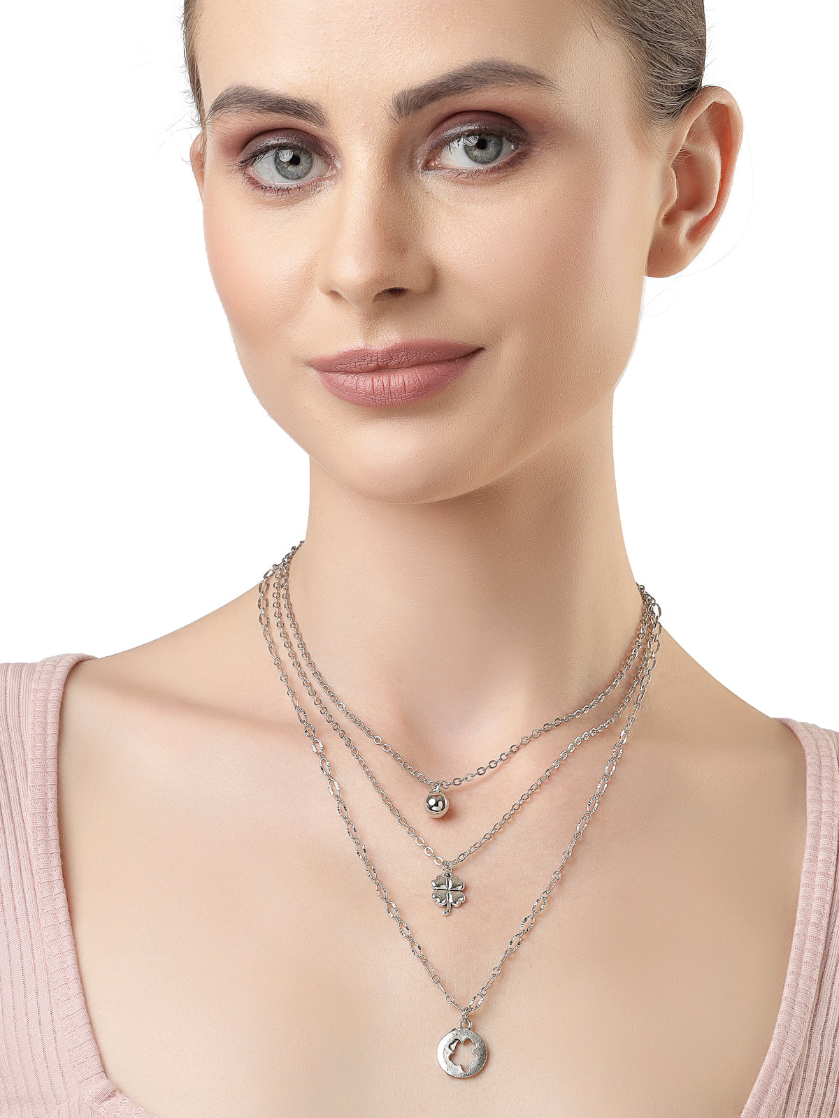 Scintillare by Sukkhi Iconic Rhodium Plated Multilayered Pendant Necklace for Women & Girls |Birthday Gift for Girls And Women Anniversary Gift for Wife| Gifts Collection|N106744