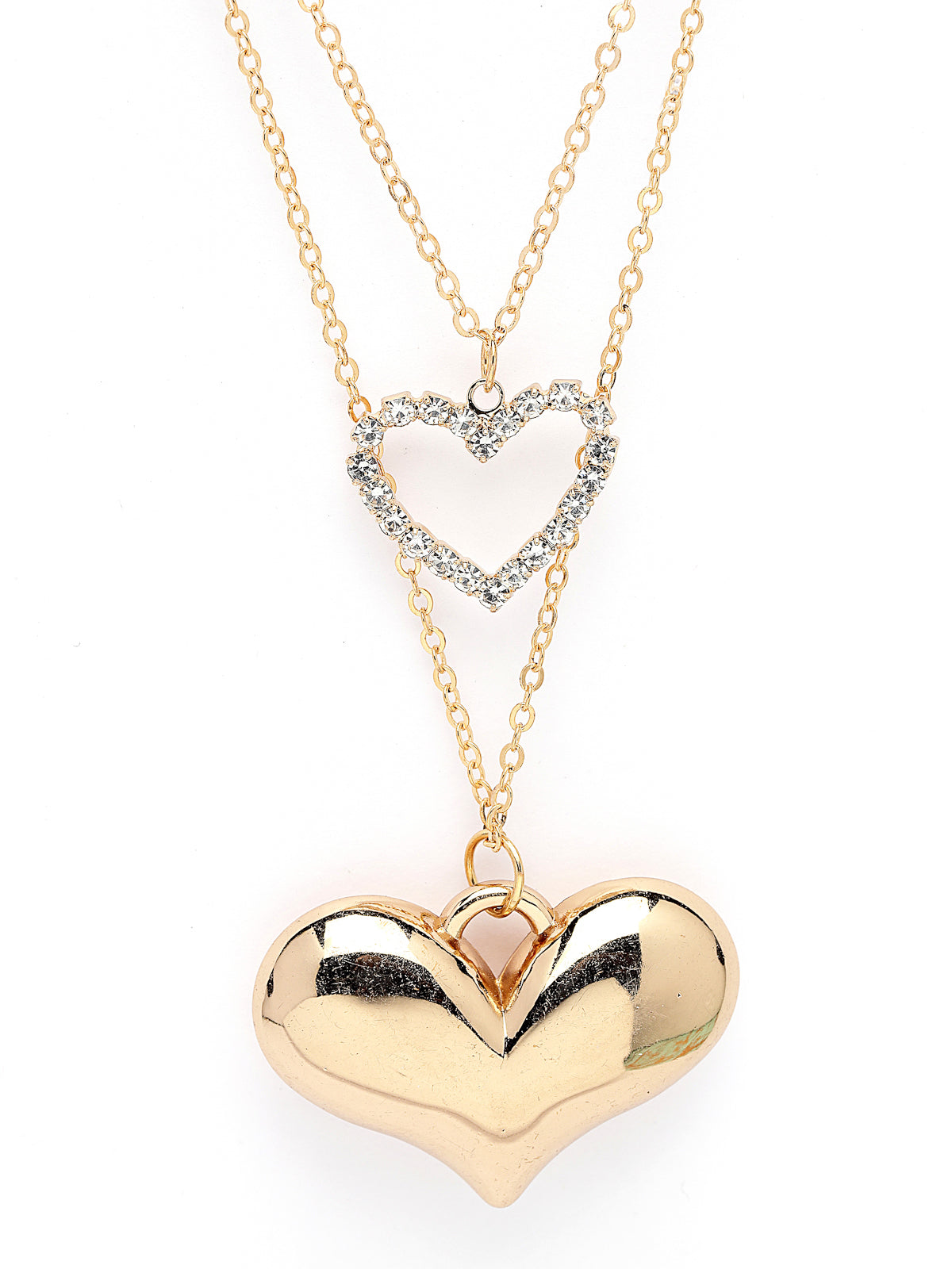 Scintillare by Sukkhi Decent Fashionable Non-Precious Key Lock Multilayer Gold Plated Chain Pendant Necklace for Women|Birthday Gift for Girls And Women Anniversary Gift for Wife|N106752