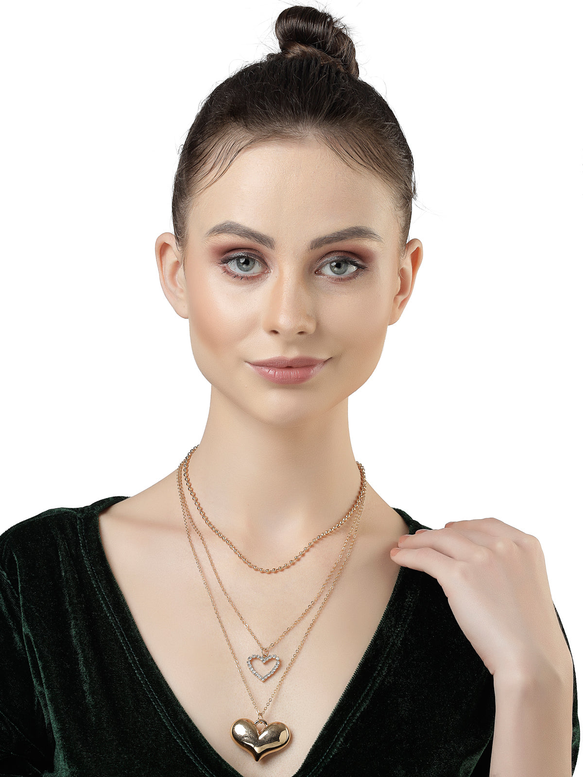 Scintillare by Sukkhi Fashion Wear Multilayered Gold Plated With Pearls Contemporary Pendant Necklace for Women & Girls |Birthday Gift for Girls And Women Anniversary Gift for Wifes|N106754