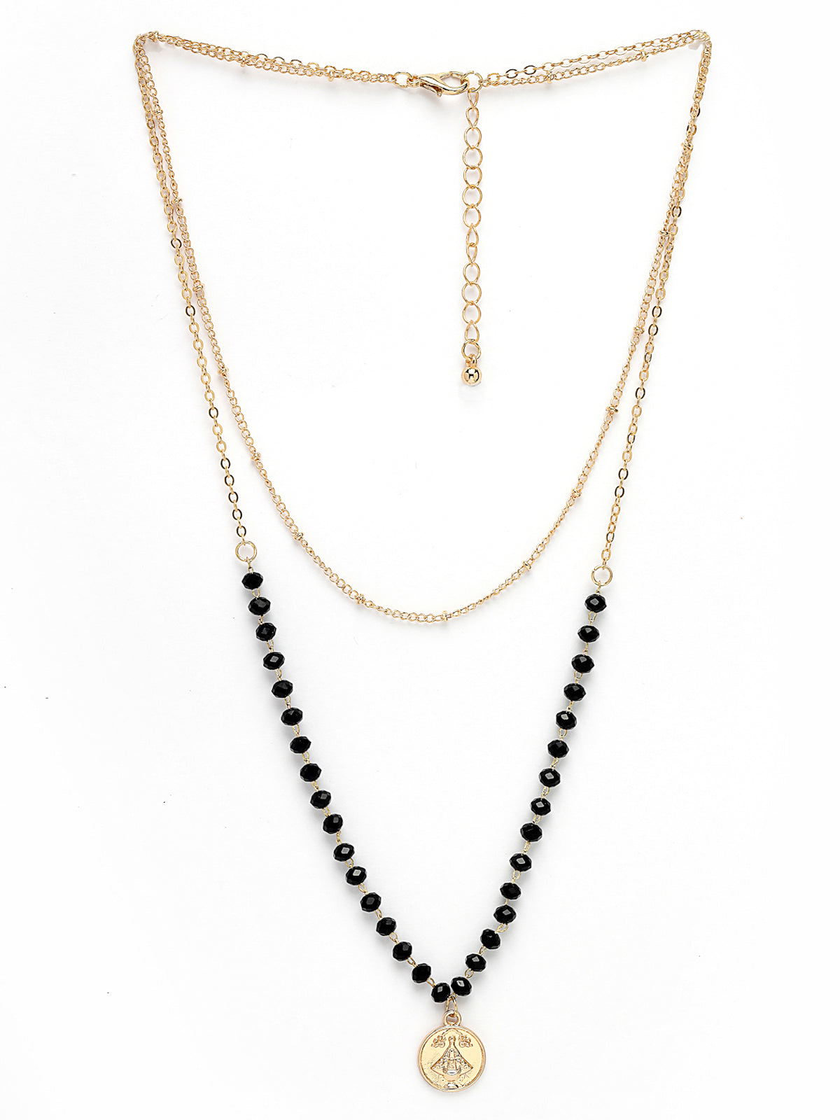 Scintillare by Sukkhi Decent Fashionable Non-Precious Key Lock Multilayer Gold Plated Chain Pendant Necklace for Women|Birthday Gift for Girls And Women Anniversary Gift for Wife|N106752