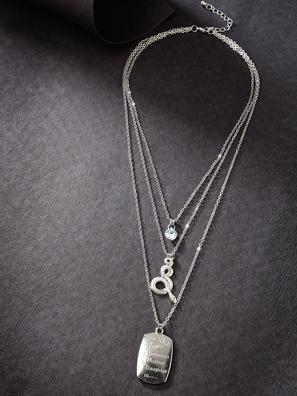 Scintillare by Sukkhi Fashionable Multilayered Rhodium Plated Silver Crystals Pendant Necklace for Women & Girls |Birthday Gift for Girls And Women Anniversary Gift for Wife| Gifts Collection|N106751