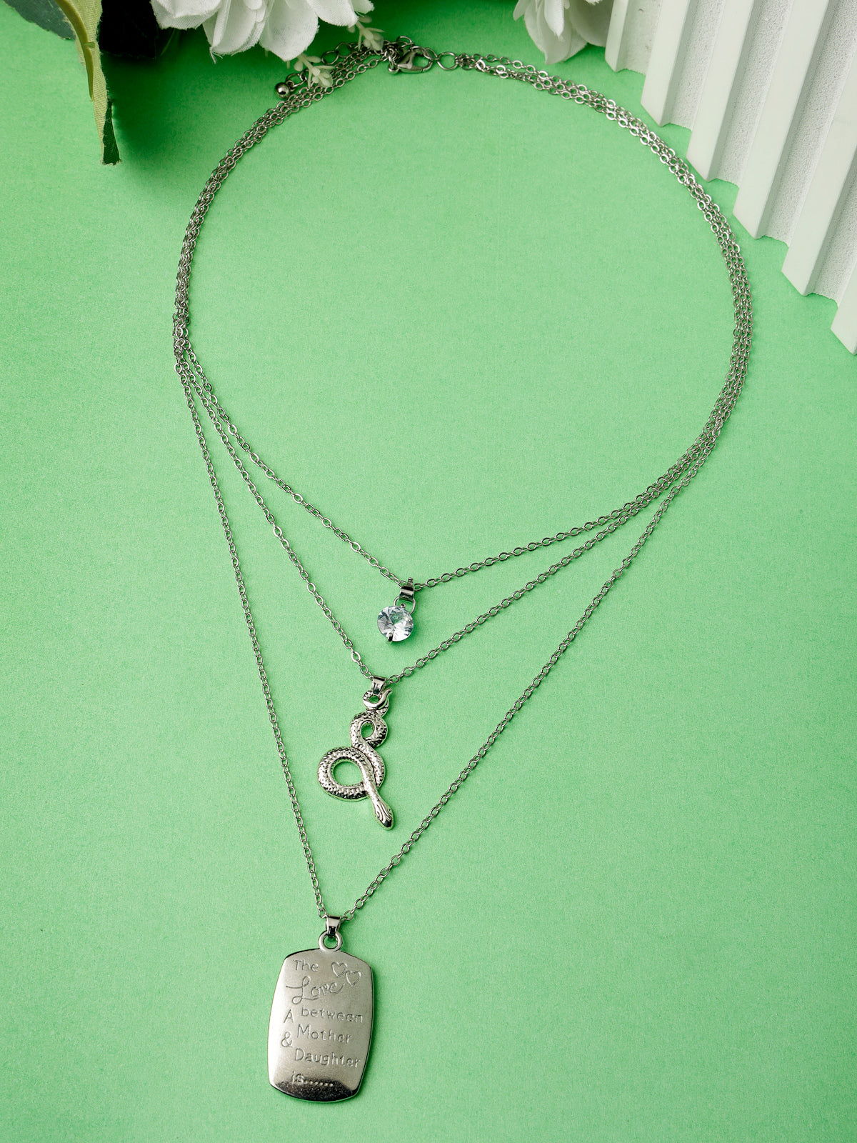 Scintillare by Sukkhi Decent Fashionable Non-Precious Key Lock Multilayer Gold Plated Chain Pendant Necklace for Women|Birthday Gift for Girls And Women Anniversary Gift for Wife|N106752