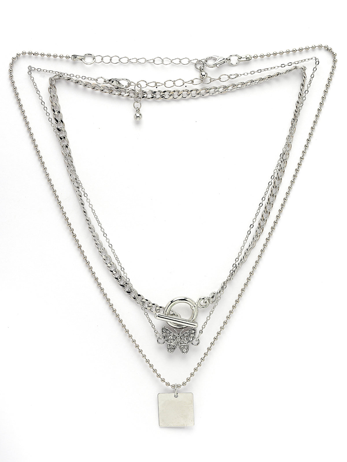 Scintillare by Sukkhi Latest Fashionable 3 Layered Gold Plated Butterfly Pendant Necklace for Women & Girls |Birthday Gift for Girls And Women Anniversary Gift for Wife| Gifts Collection|N106760