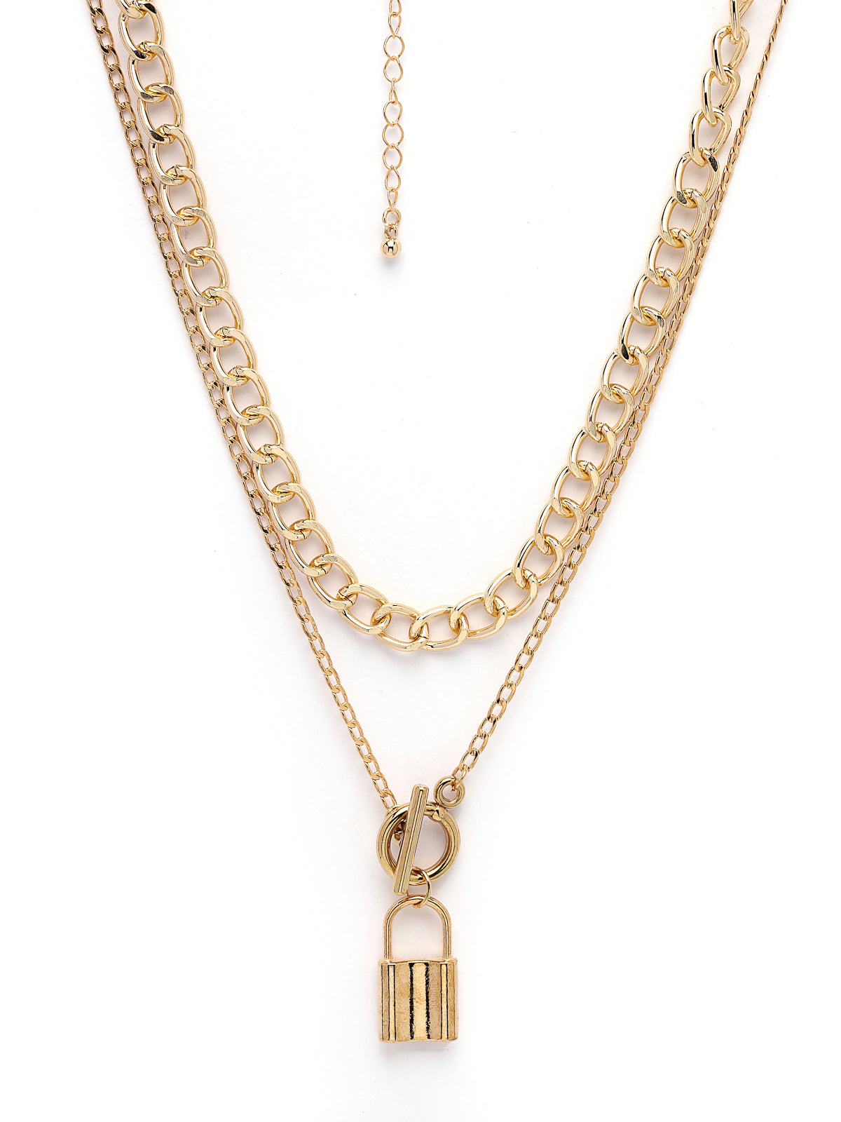 Scintillare by Sukkhi Iconic Style Gold Plated Key Lock Pendant Necklace for Women & Girls |Birthday Gift for Girls And Women Anniversary Gift for Wife| Gifts Collection|N106787
