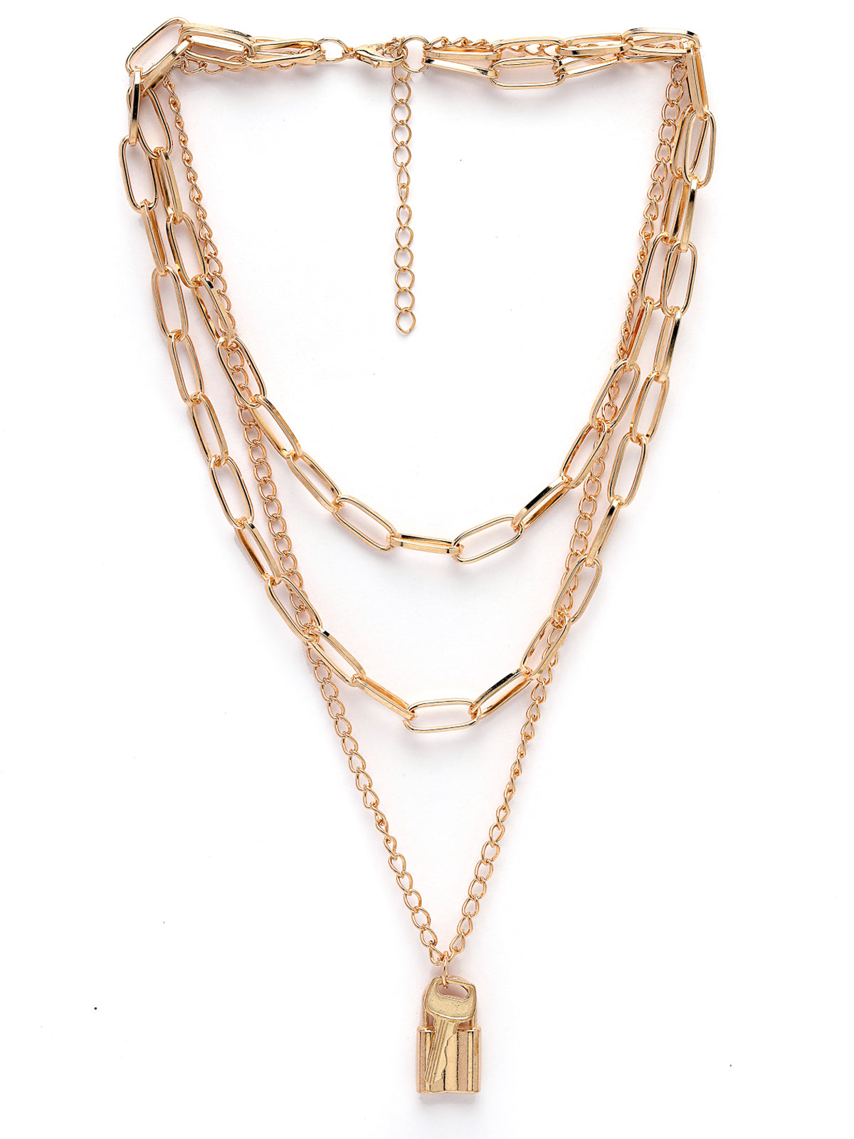 Scintillare by Sukkhi Iconic Style Gold Plated Key Lock Pendant Necklace for Women & Girls |Birthday Gift for Girls And Women Anniversary Gift for Wife| Gifts Collection|N106787