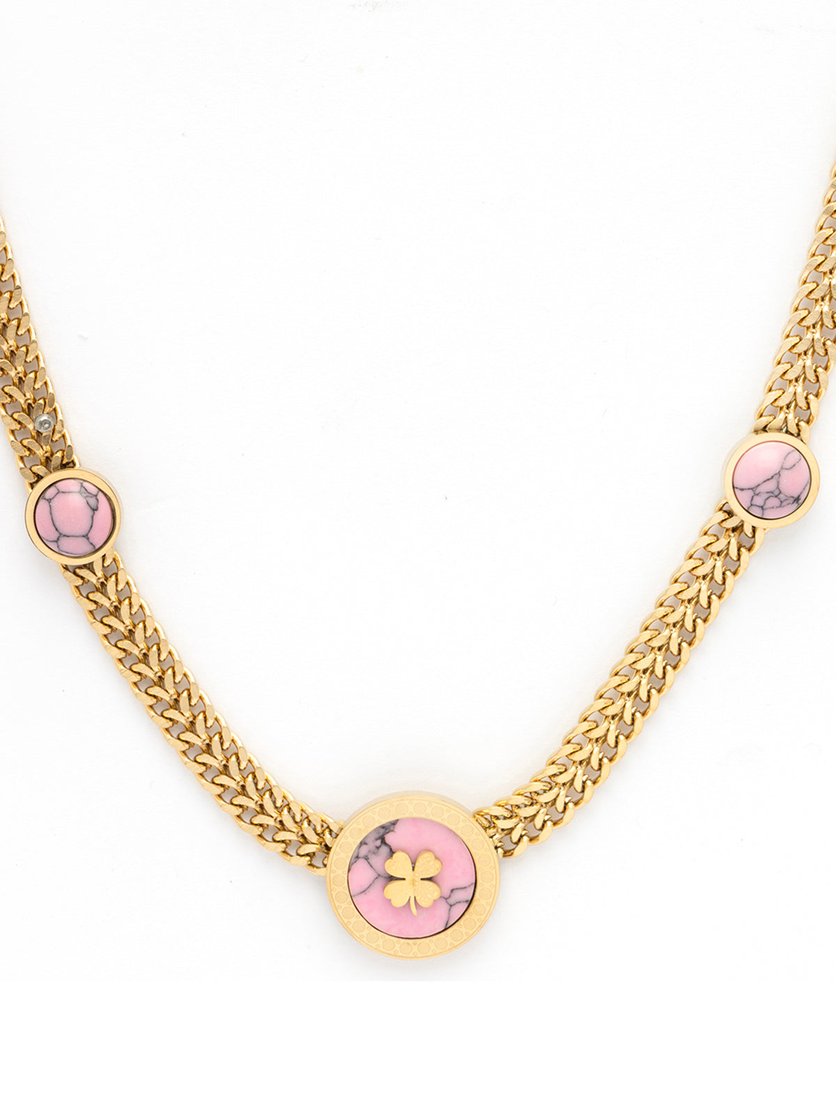 Scintillare By Sukkhi Creative Gold Plating with Stainless Steel Chunky Chain Pendant Necklace Jewellery for Women & Girls|Anti Tarnish Jewellery|Gifts for Wife Girlfriend Mother Sister|N107018