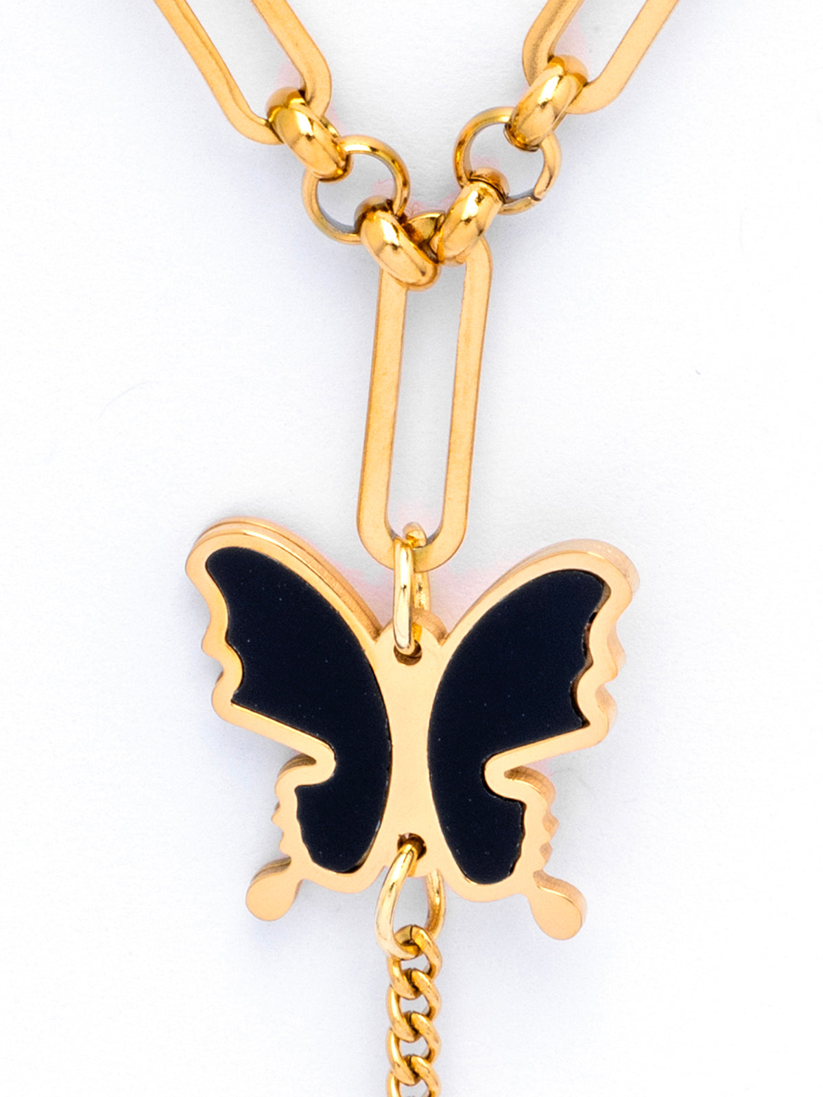 Scintillare By Sukkhi Stylish Butterfly Charm Pendant with 18kGold Plated Stainless Steel Chain Necklace Jewellery for Women&Girls|Anti Tarnish Jewellery|Gift for Wife Girlfriend Mother Sister|N107024