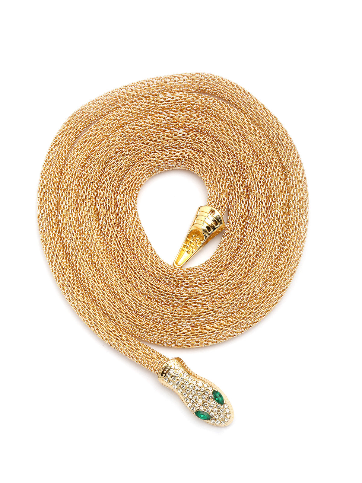 Scintillare By Sukkhi Unique Latest Stylish Crystal Embellishment Gold Choker Necklace for Women & Girls With Two In One Stylish Serpent Accessory Jewellery|N107100