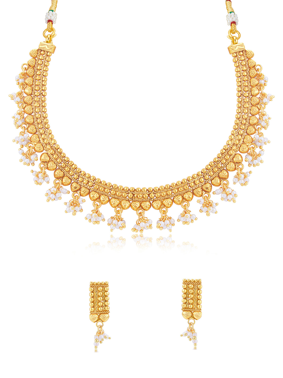 Sukkhi Glorious Pearl Gold Plated Choker Necklace Set For Women N71262GLDPP1000