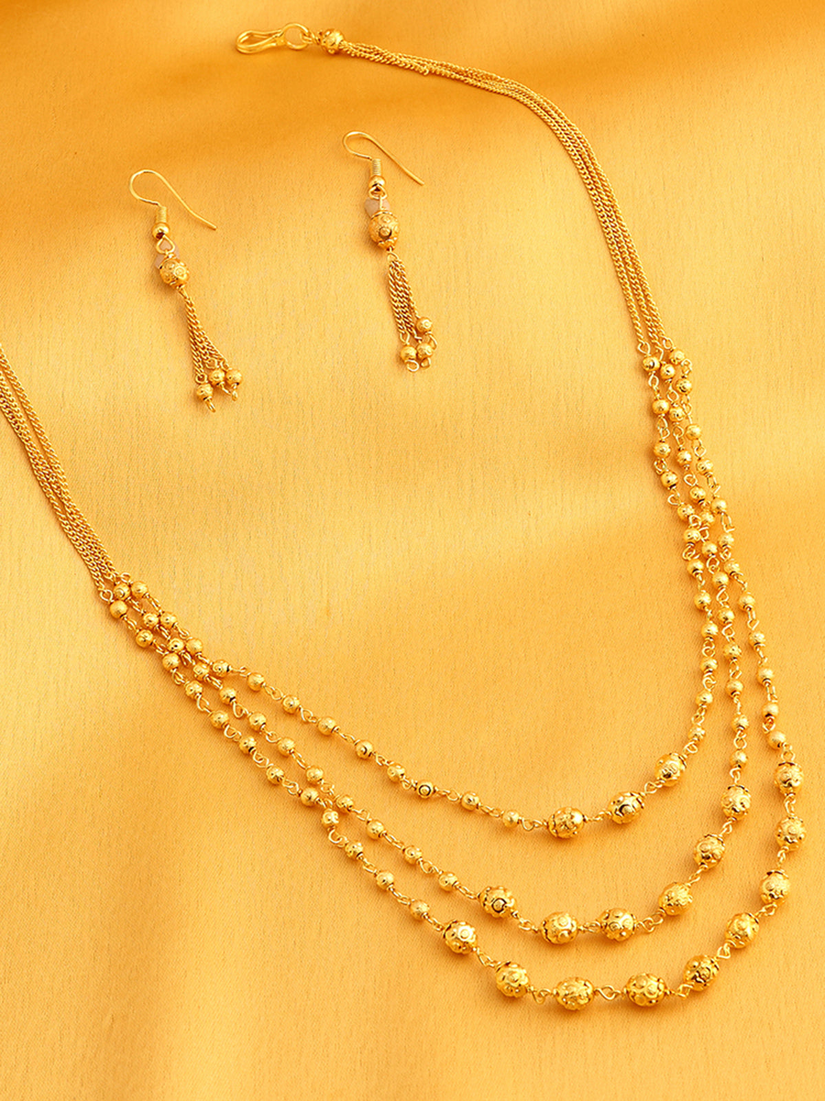 Sukkhi Classic Gold Plated Multi-String Necklace Set For Women N71877GLDPV092017