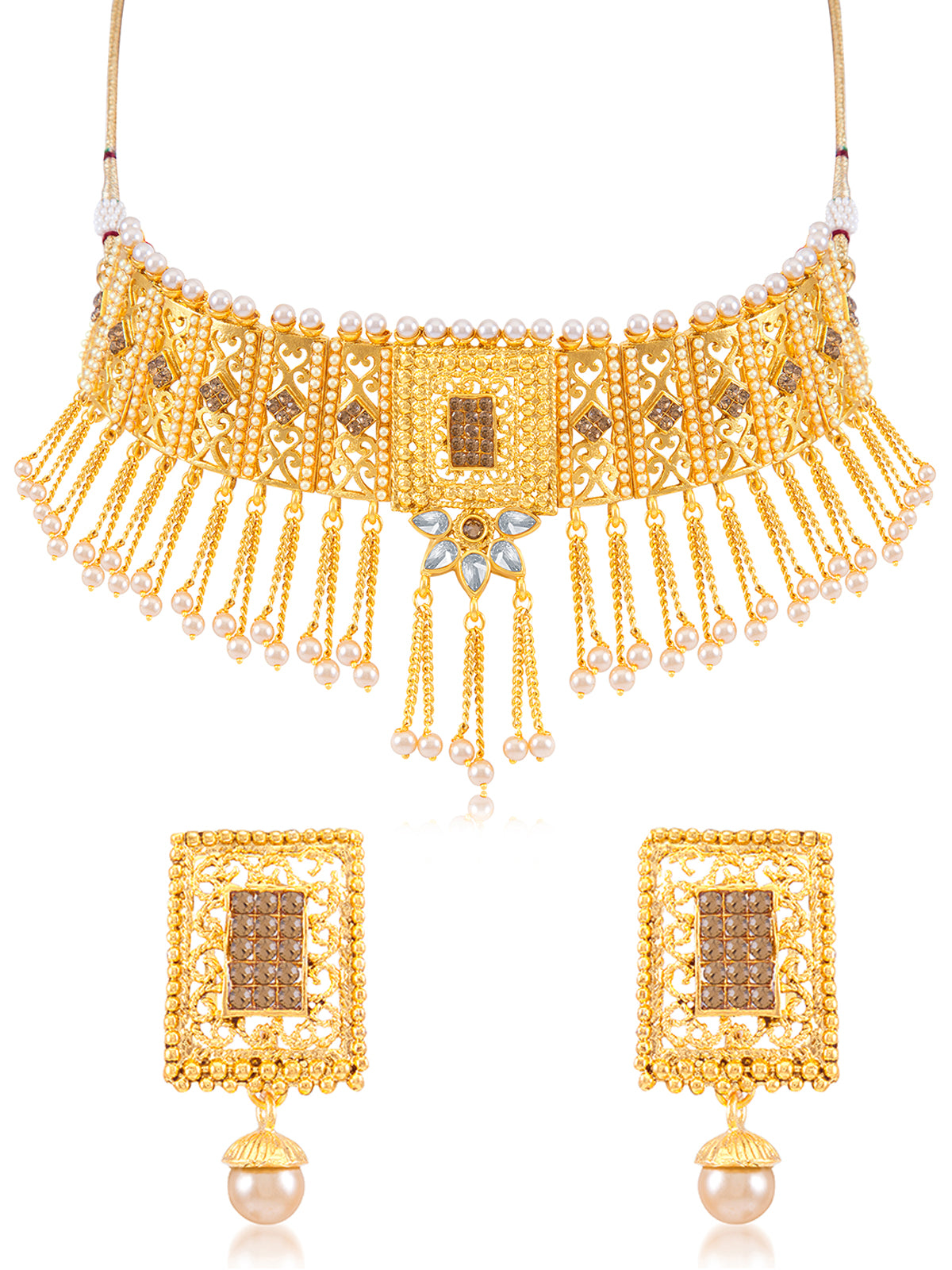 Sukkhi Alluring Gold Plated Necklace Set For Women N72088GLDPD092017