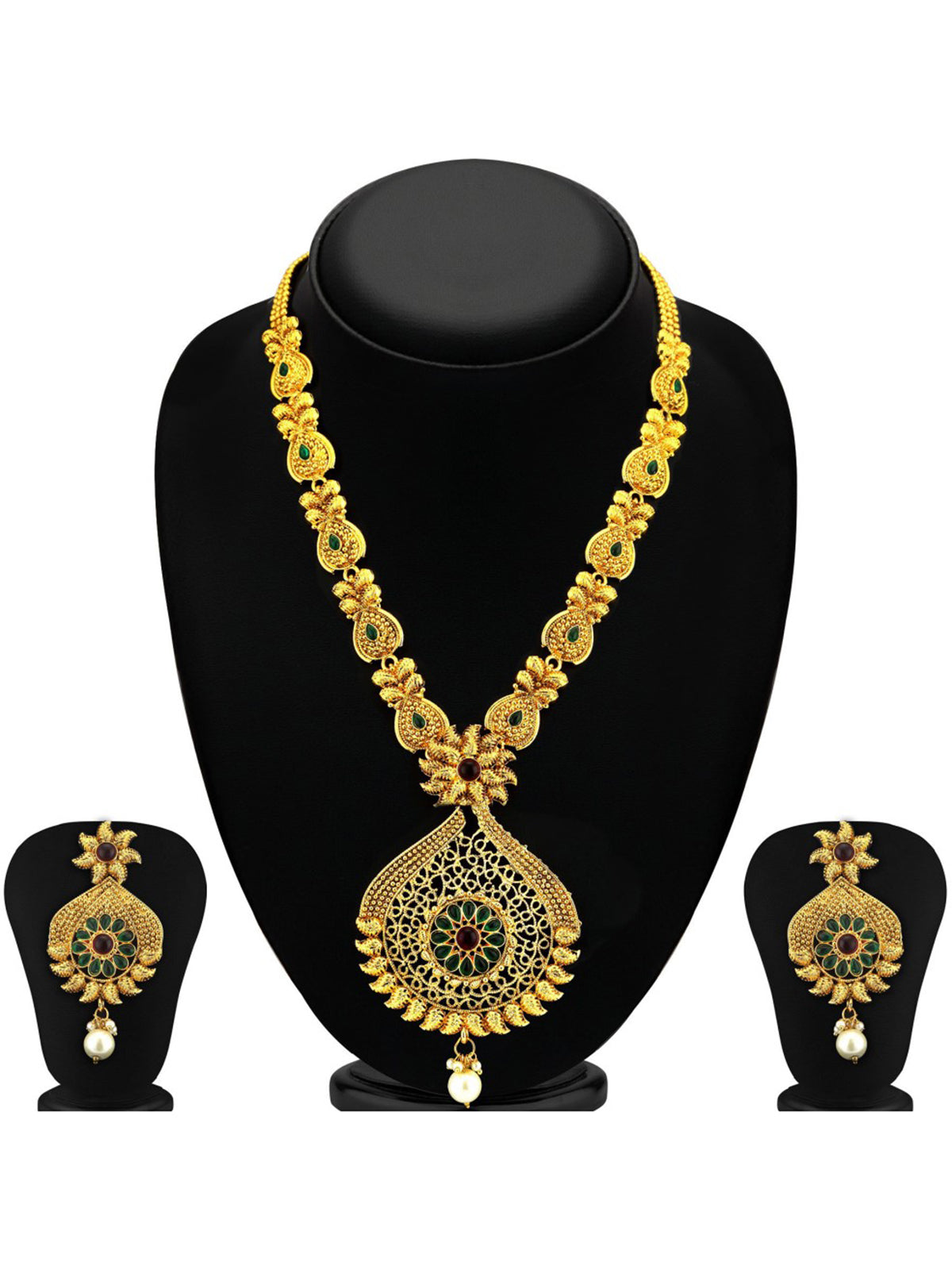 Sukkhi Shimmering Gold Plated Necklace Set For Women N72490GLDPI022018