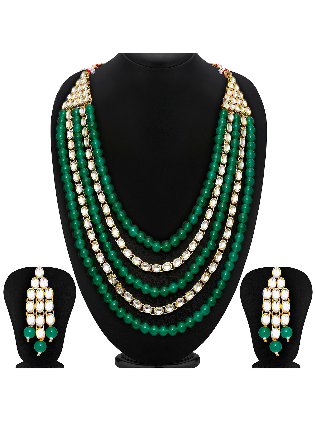 Sukkhi Trendy Gold Plated Kundan Long Haram Necklace Set for women N73505