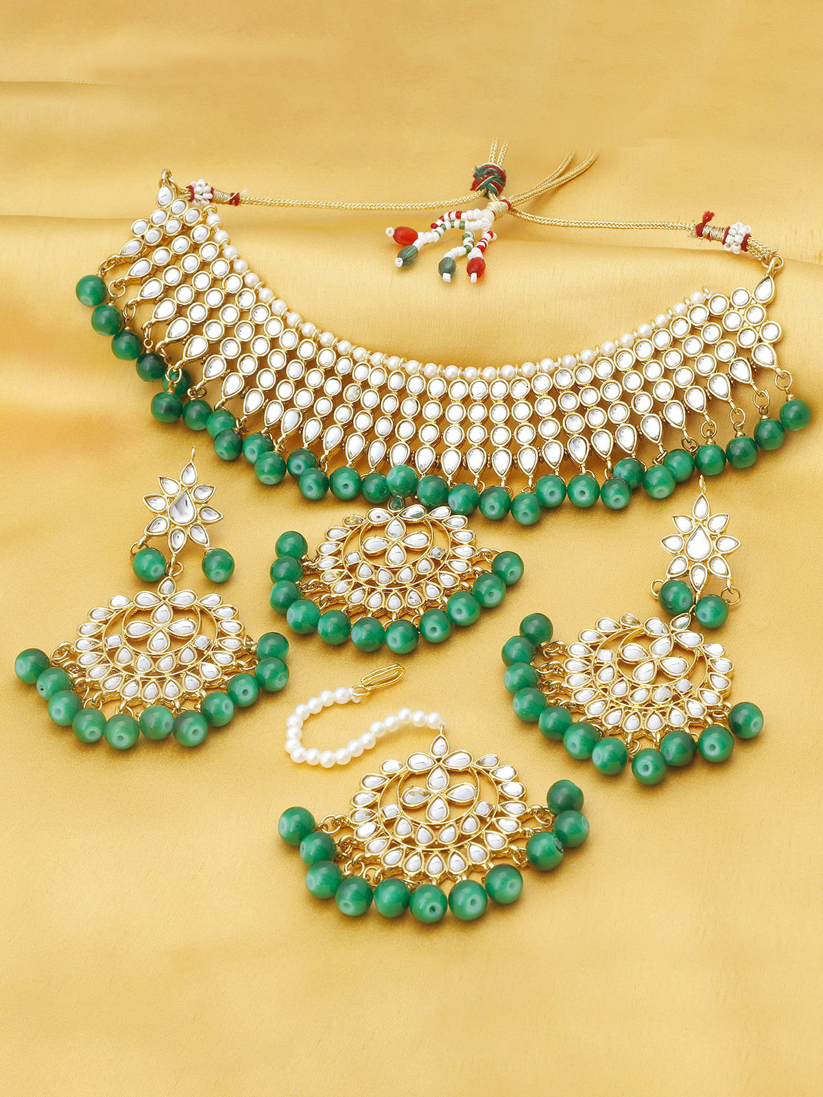 Sukkhi Trendy Kundan Gold Plated Choker Necklace Set for Women N73543