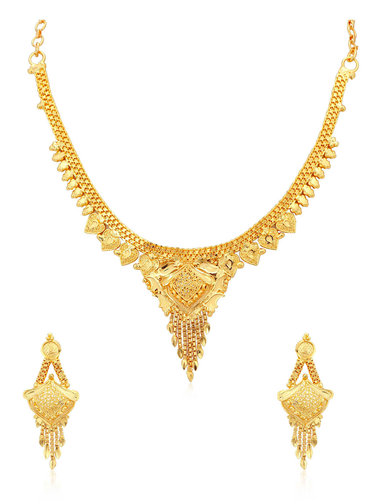 Sukkhi Marvellous 24 Carat Gold plated Choker Necklace Set for Women N73729