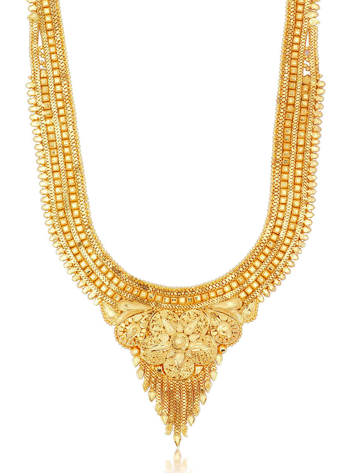 Sukkhi Moddish Gold plated Rani Haar Necklace Set for Women N73769