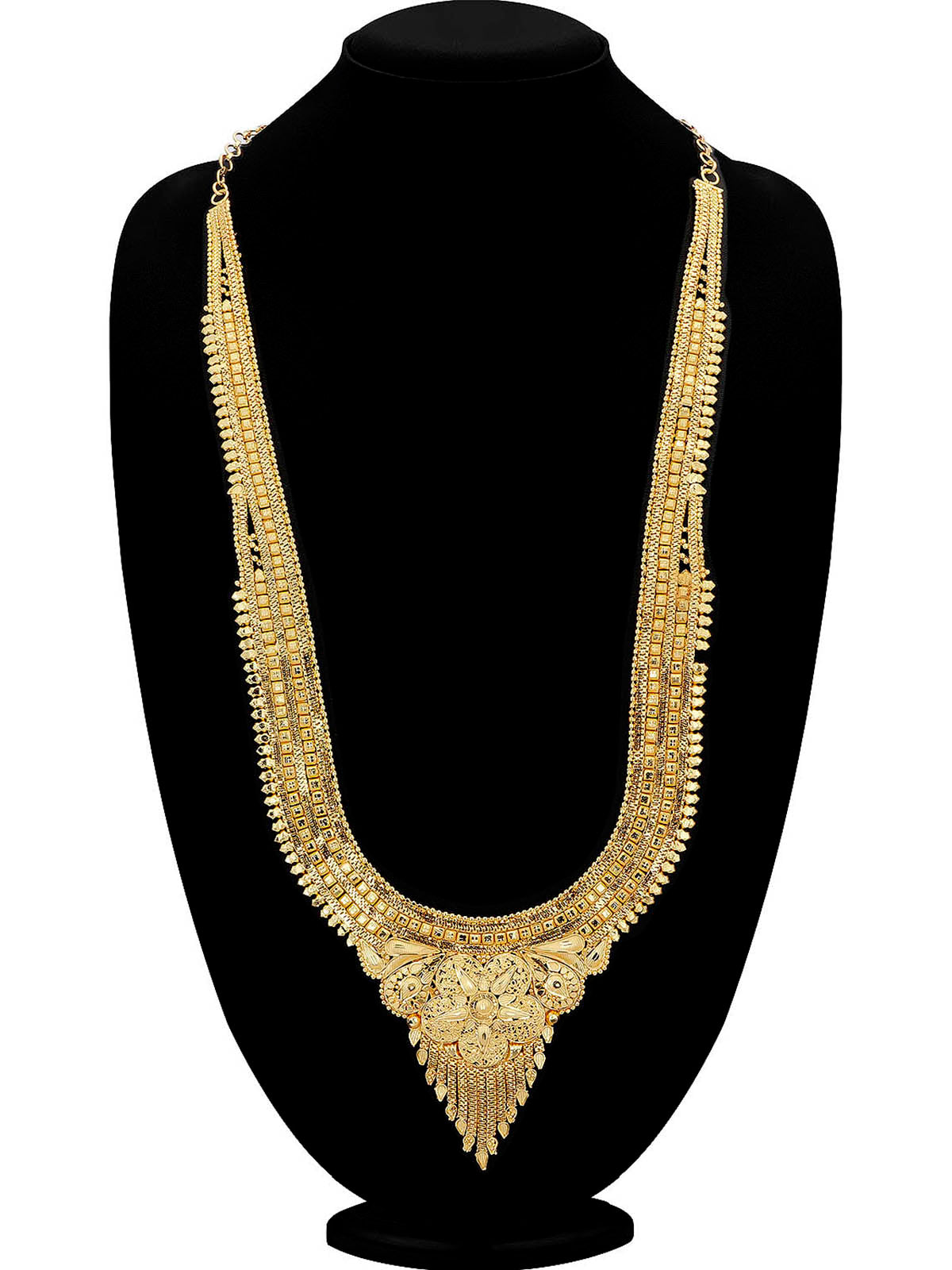 Sukkhi Moddish Gold plated Rani Haar Necklace Set for Women N73769