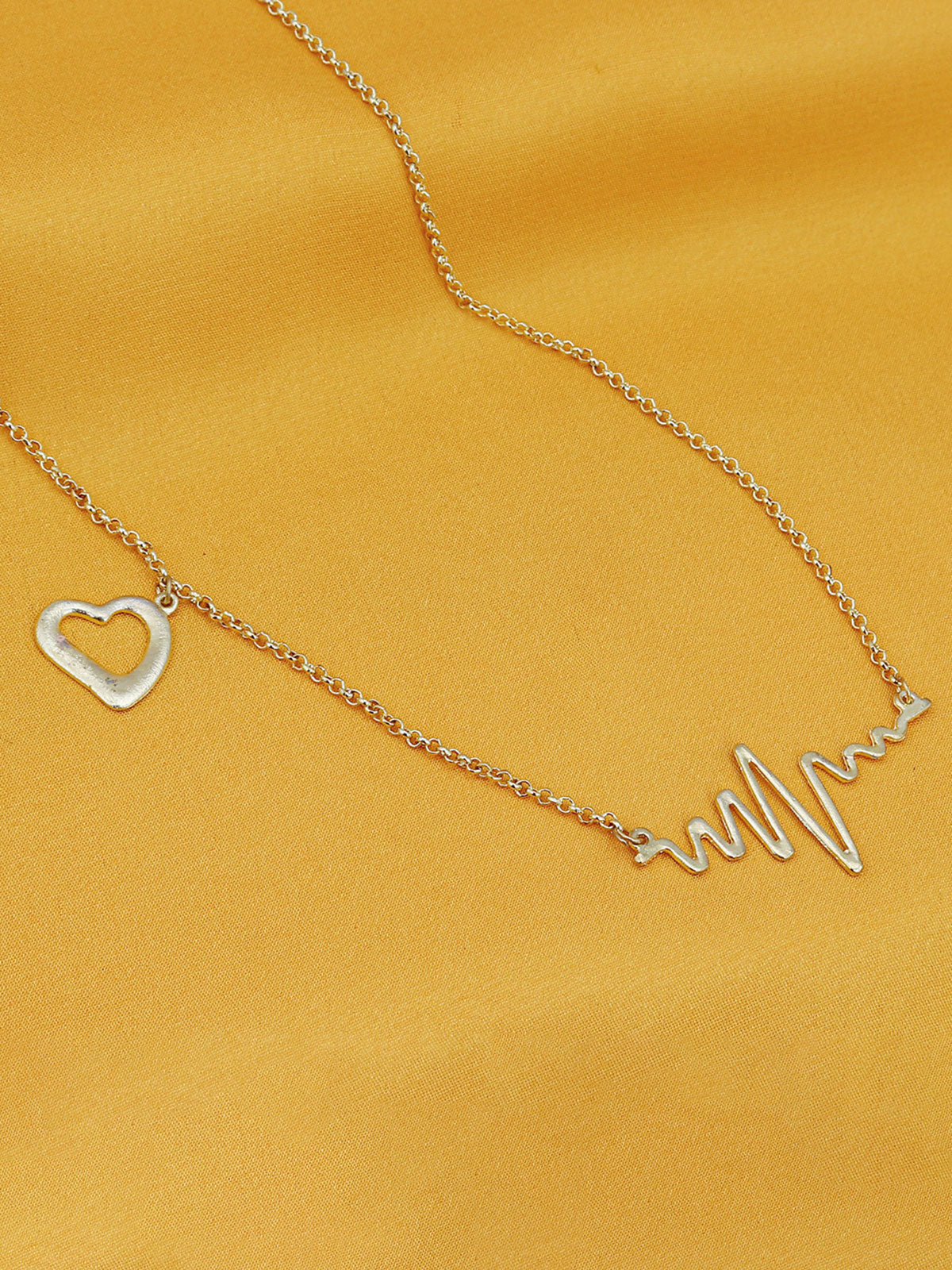 Sukkhi Classy Gold Plated Heart Beat Necklace For Women N82746