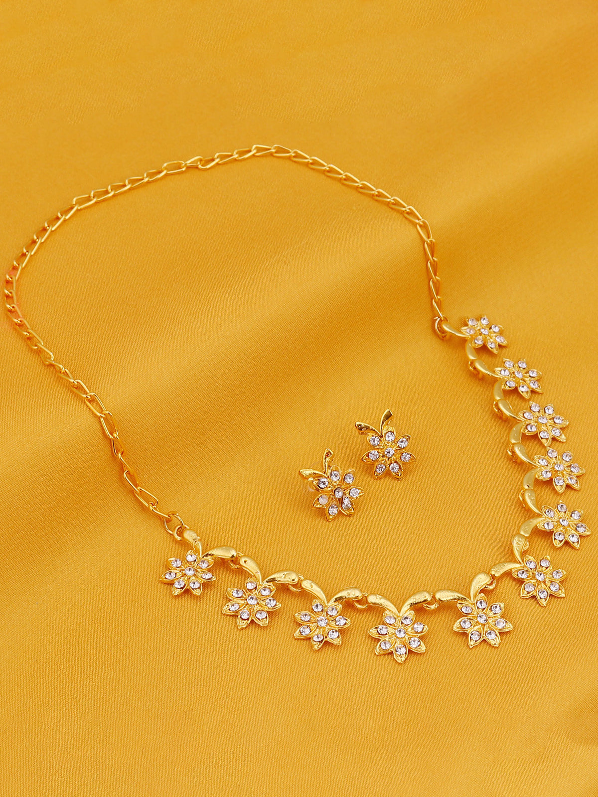 Sukkhi Ravishing Gold Plated Austrian Diamond Necklace Set for Women N82917