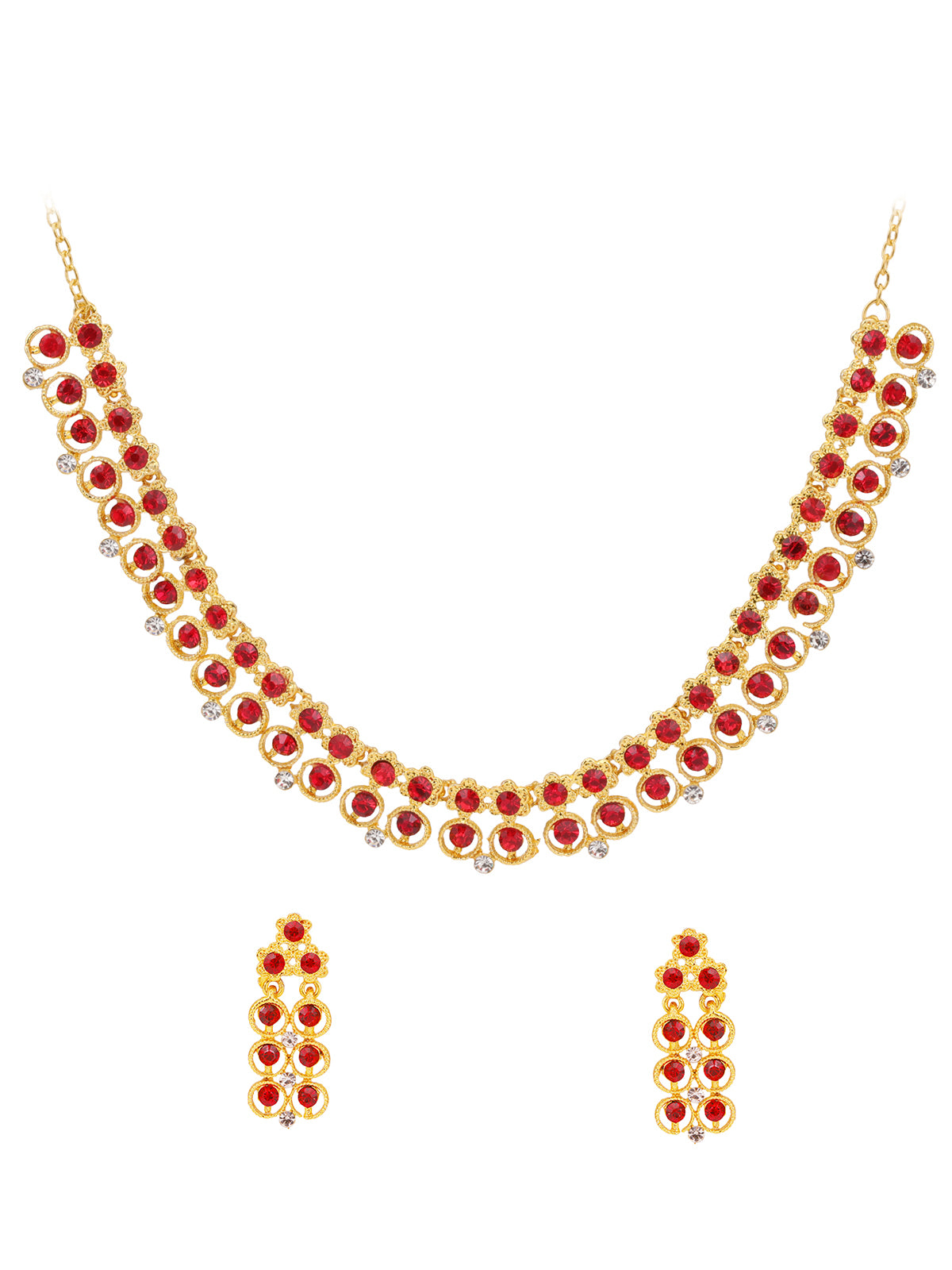 Sukkhi Embossing Gold Plated Necklace Set for Women NS100701