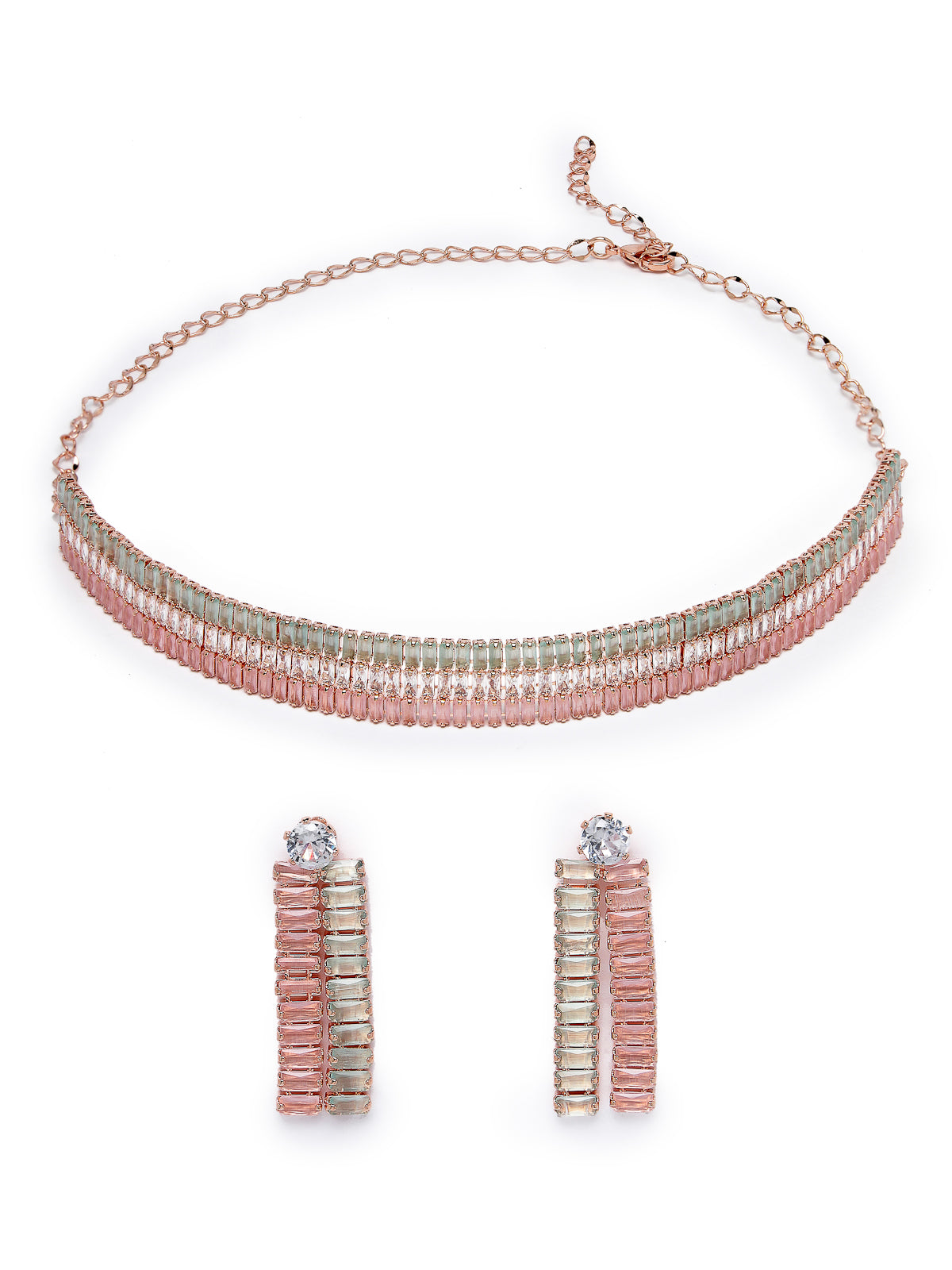 Studio Sukkhi Magnificent Gold Plated Pink Stone Studded Collar Necklace Set For Women NS104792