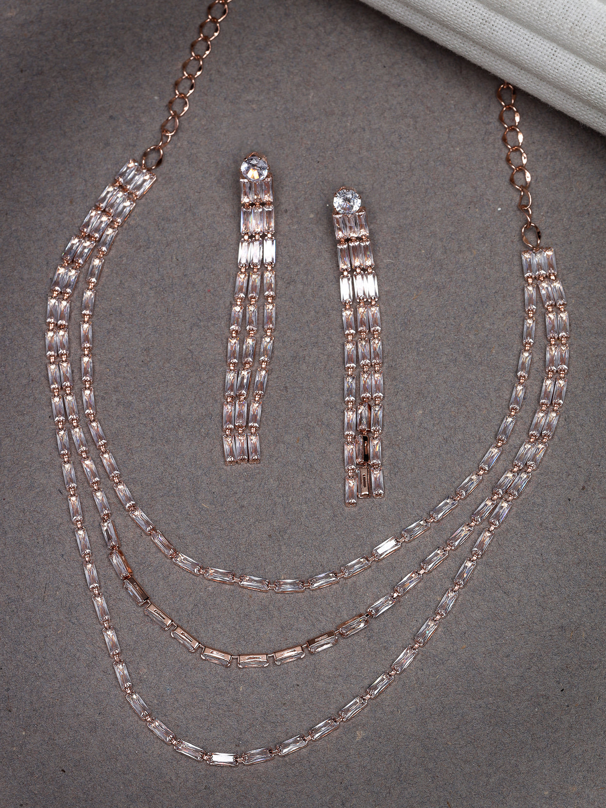 Studio Sukkhi Charming Gold Plated Gold Stone Studded Multi Layer Princess Necklace Set For Women NS104793