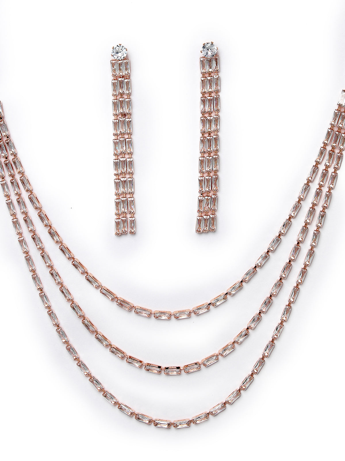 Studio Sukkhi Charming Gold Plated Gold Stone Studded Multi Layer Princess Necklace Set For Women NS104793