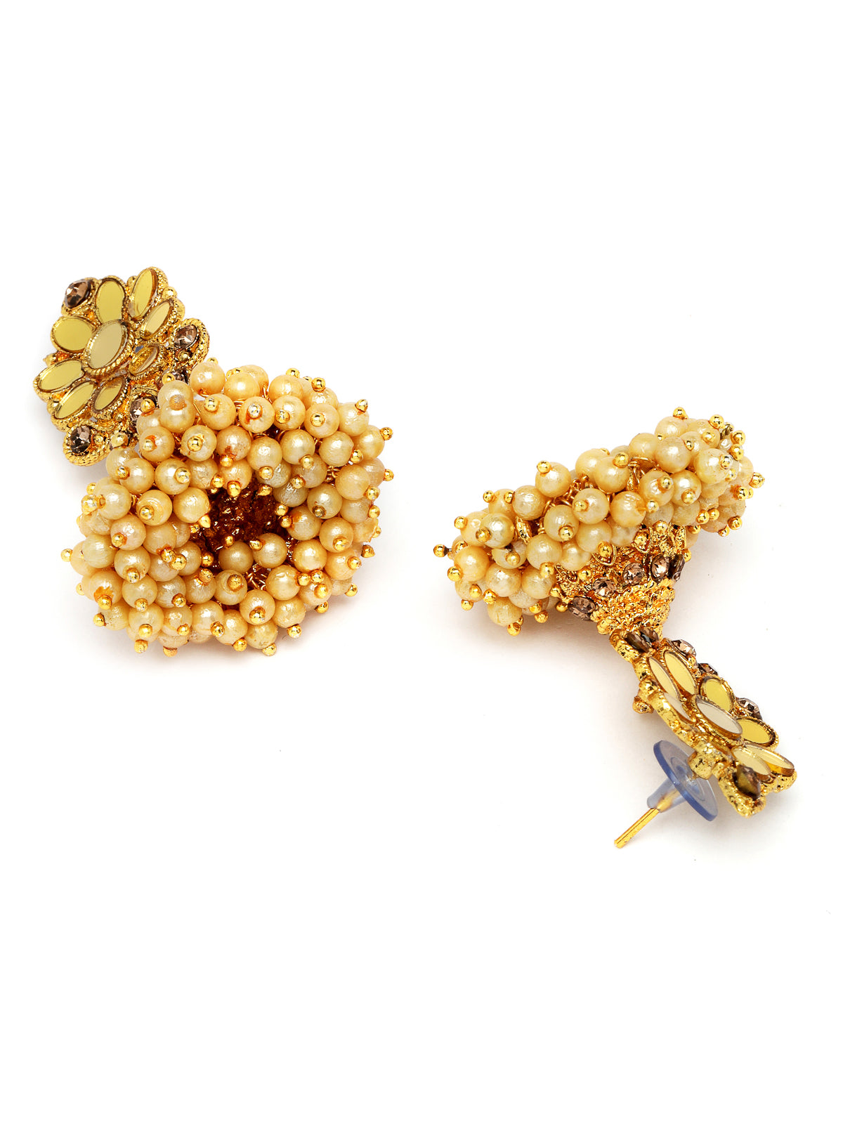 Sukkhi Timelessely Beautiful Gold Plated Gold Kundan & Beads Floral Choker Necklace Set With Earring And Maangtika | Jewellery Set For Women (NS105481)