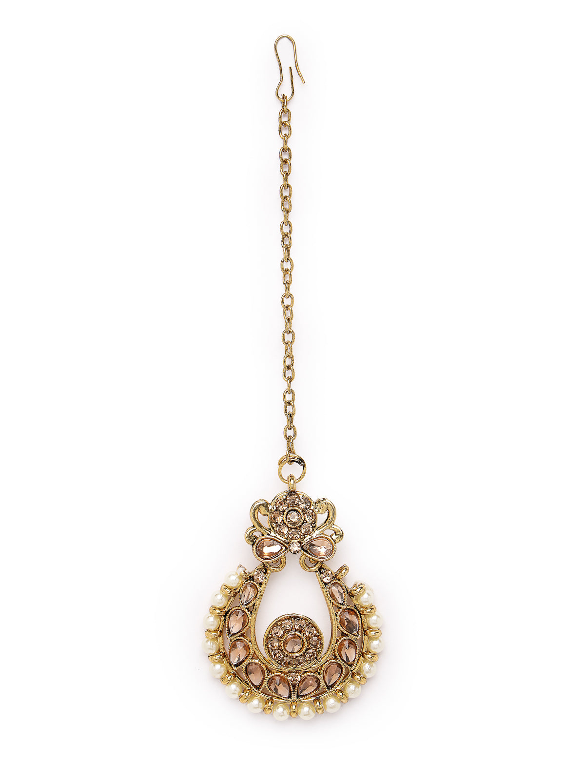 Sukkhi Indian Ethnic Gold Plated LCT Kundan & Beads Choker Necklace Set With Earring And Maangtika | Jewellery Set For Women (NS105494)