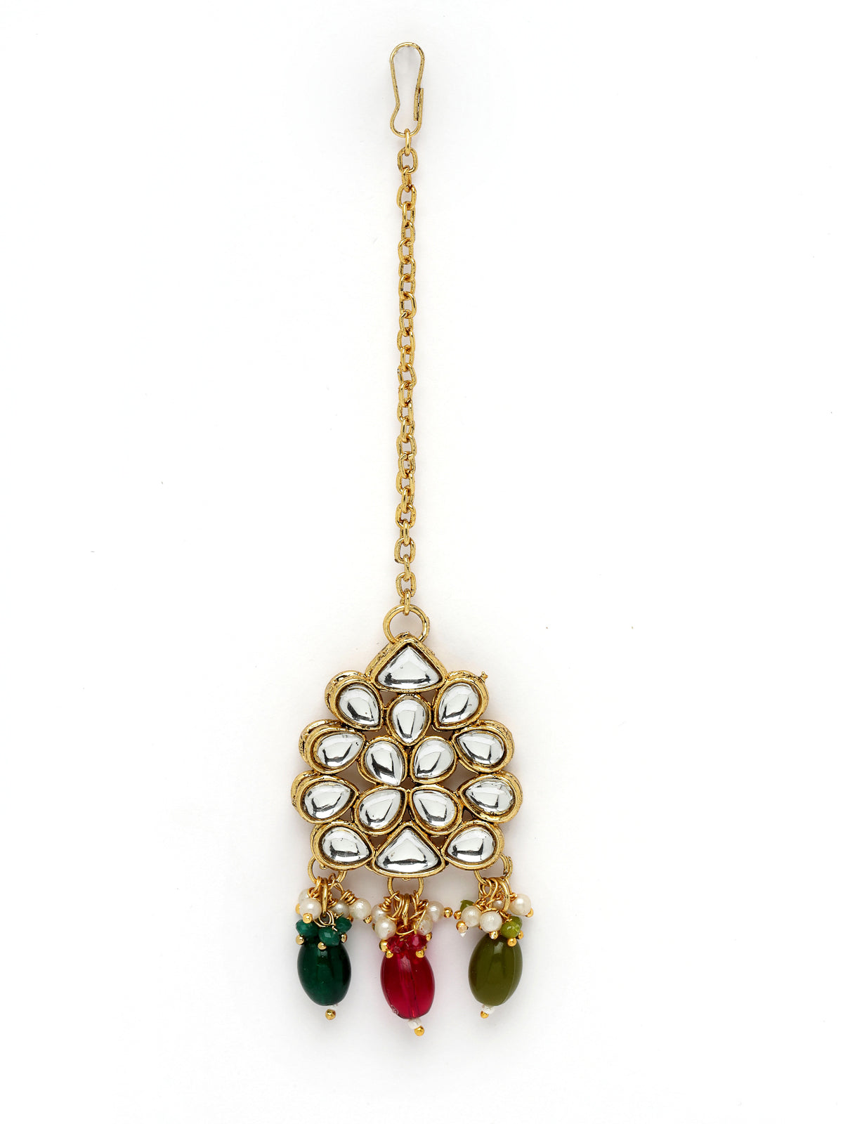 Sukkhi Unforgettable Heavy Looked Multicolor AD Stones Collar Bone Necklace Set And Earring | Jewellery Set For Women (NS105503)