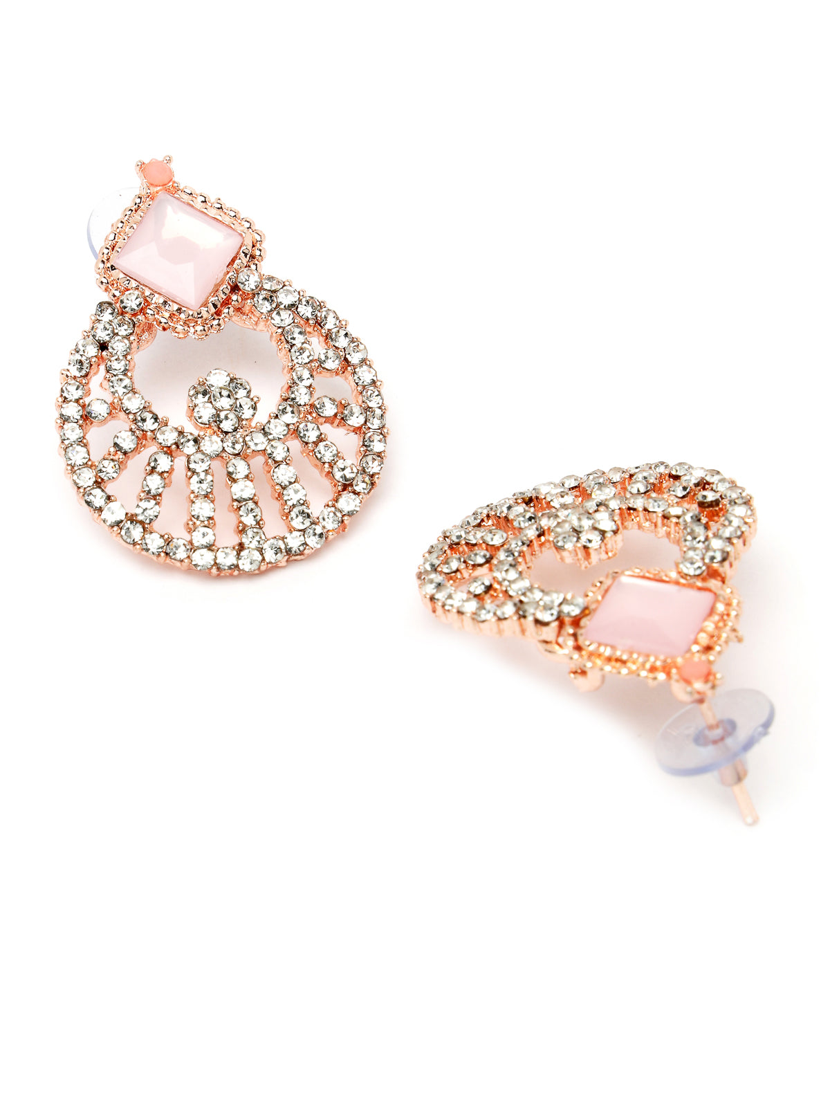 Sukkhi Seaside Gold Plated Pink AD Stones & Beads Choker Necklace Set With Earring And Maangtika | Jewellery Set For Women (NS105560)