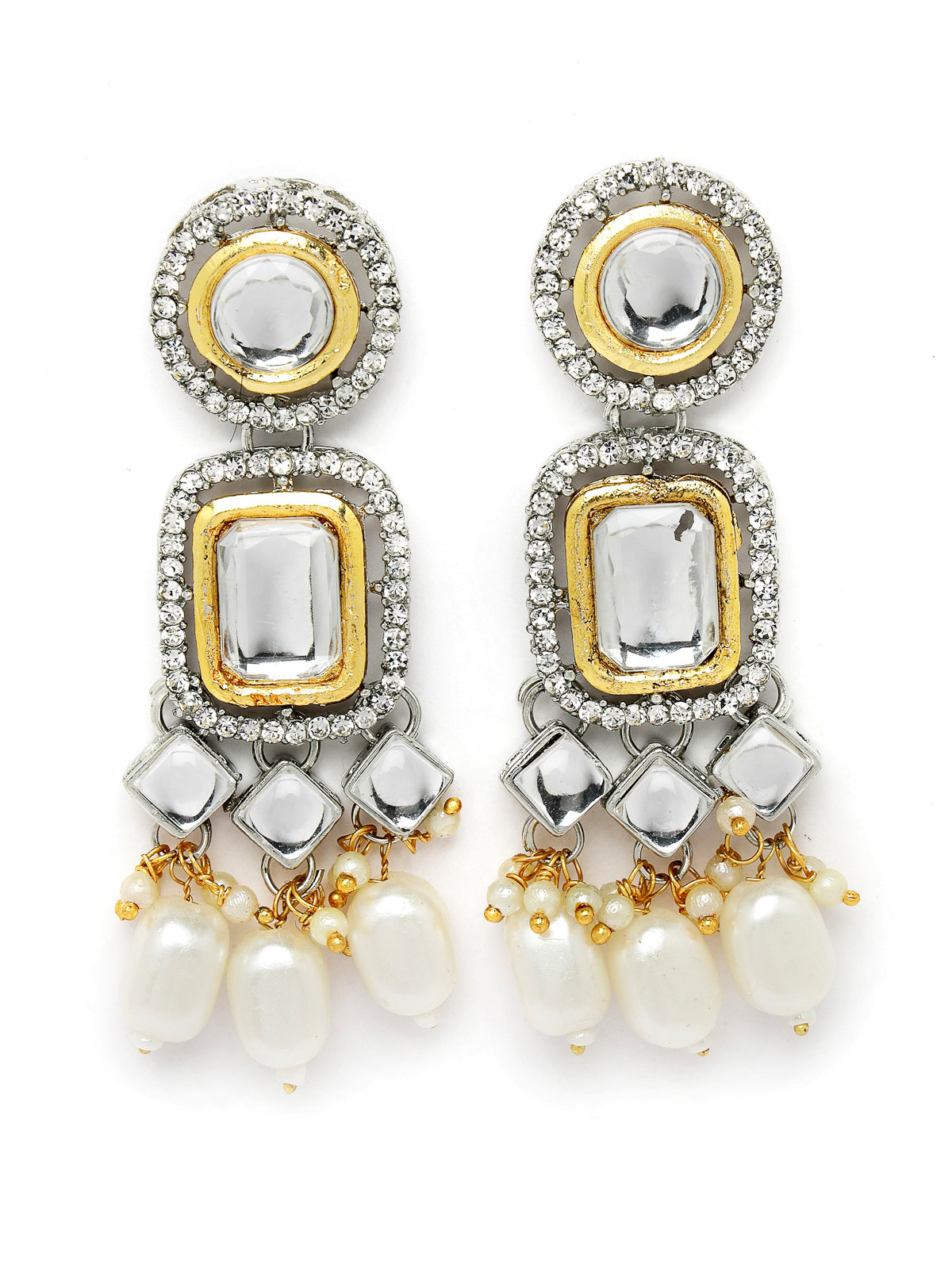 Sukkhi Desert-Inspired Rhodium Plated White AD Stones & Beads Choker Necklace Set With Earring And Maangtika | Jewellery Set For Women (NS105564)